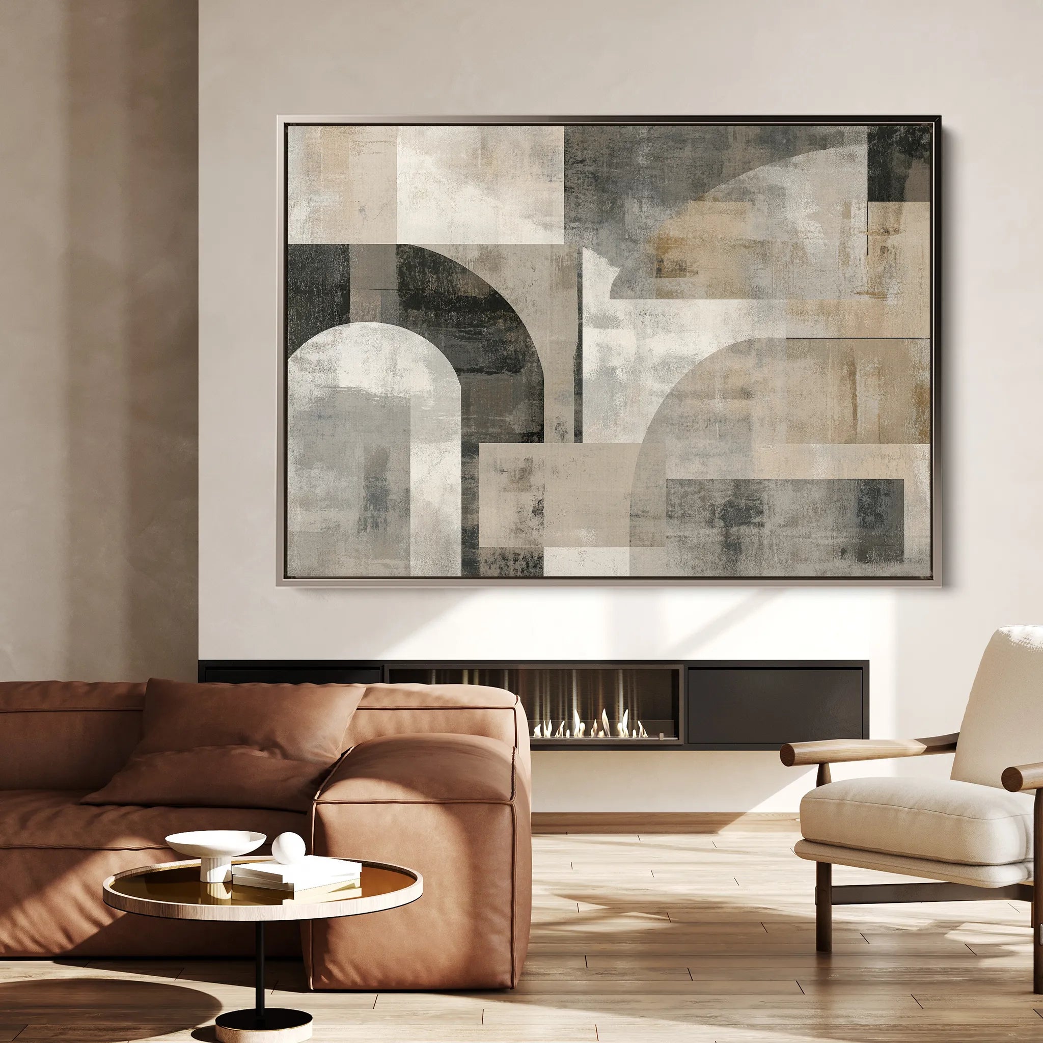 Abstract 588 Canvas Art 60 x 40 cm / Black