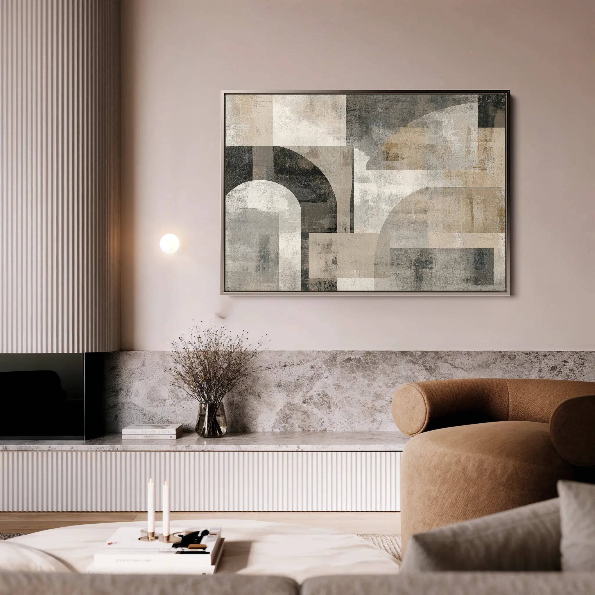 Abstract 588 Canvas Art 60 x 40 cm / Black