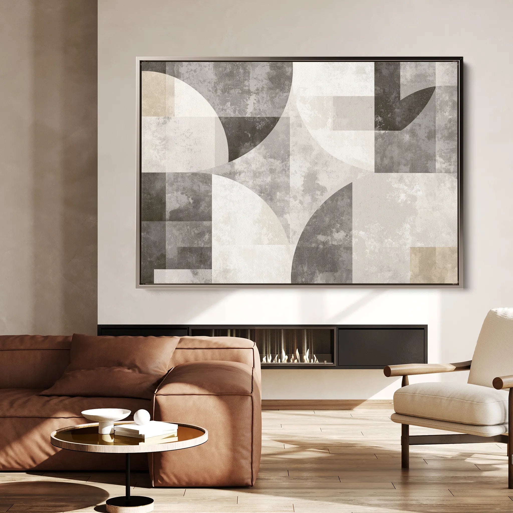 Abstract 591 Canvas Art 60 x 40 cm / Black