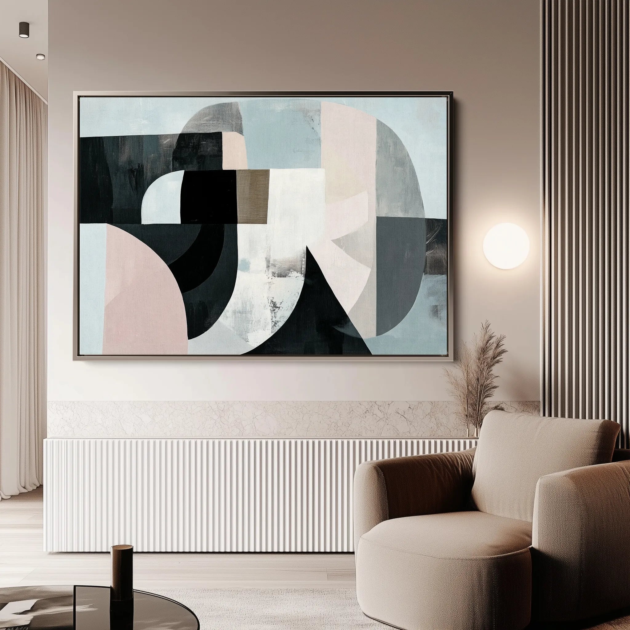 Abstract 592 Canvas Art 60 x 40 cm / Black
