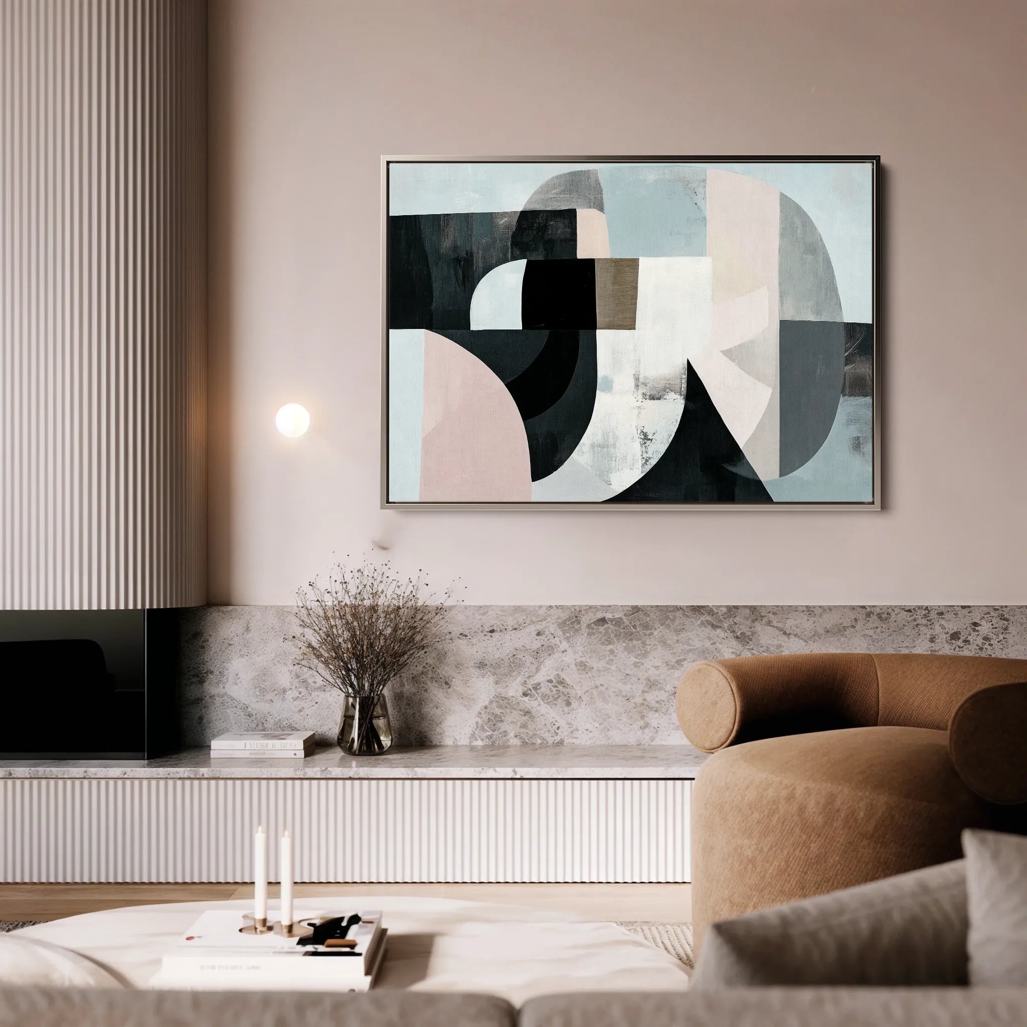 Abstract 592 Canvas Art 60 x 40 cm / Black
