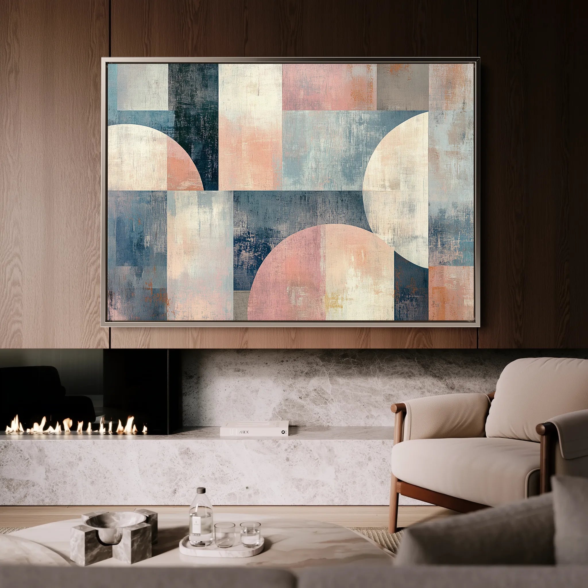 Abstract 595 Canvas Art 60 x 40 cm / Black