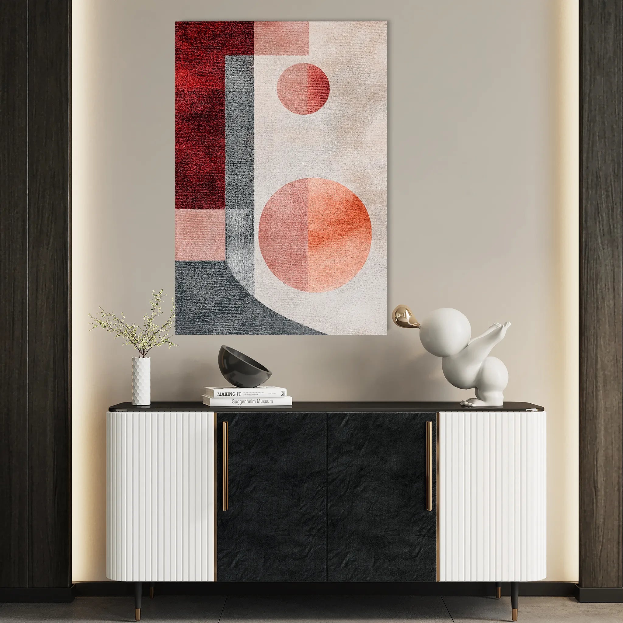 Abstract 597 Canvas Art 60 x 40 cm / Black
