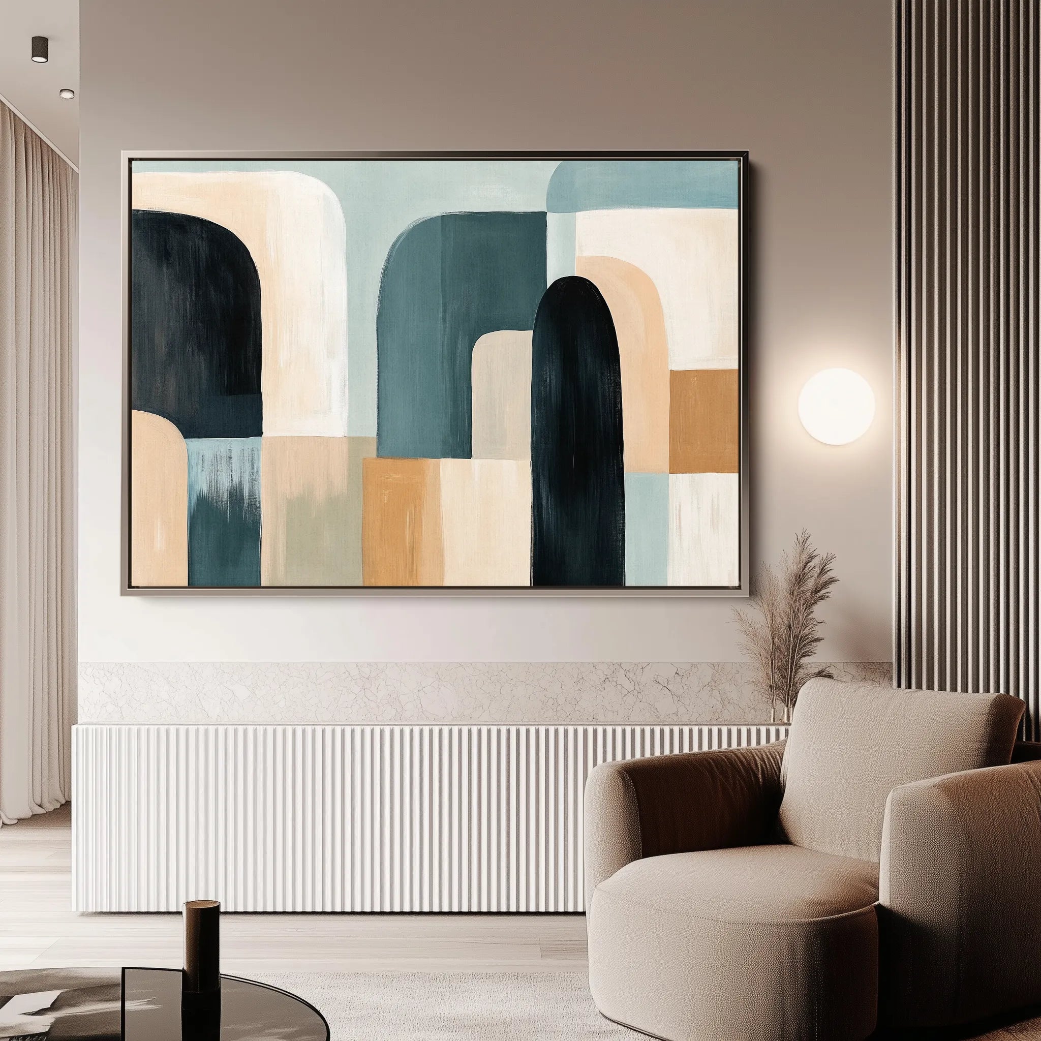 Abstract 598 Canvas Art 60 x 40 cm / Black