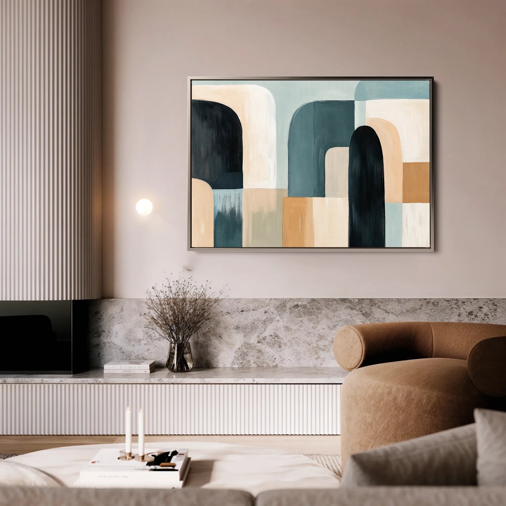 Abstract 598 Canvas Art 60 x 40 cm / Black