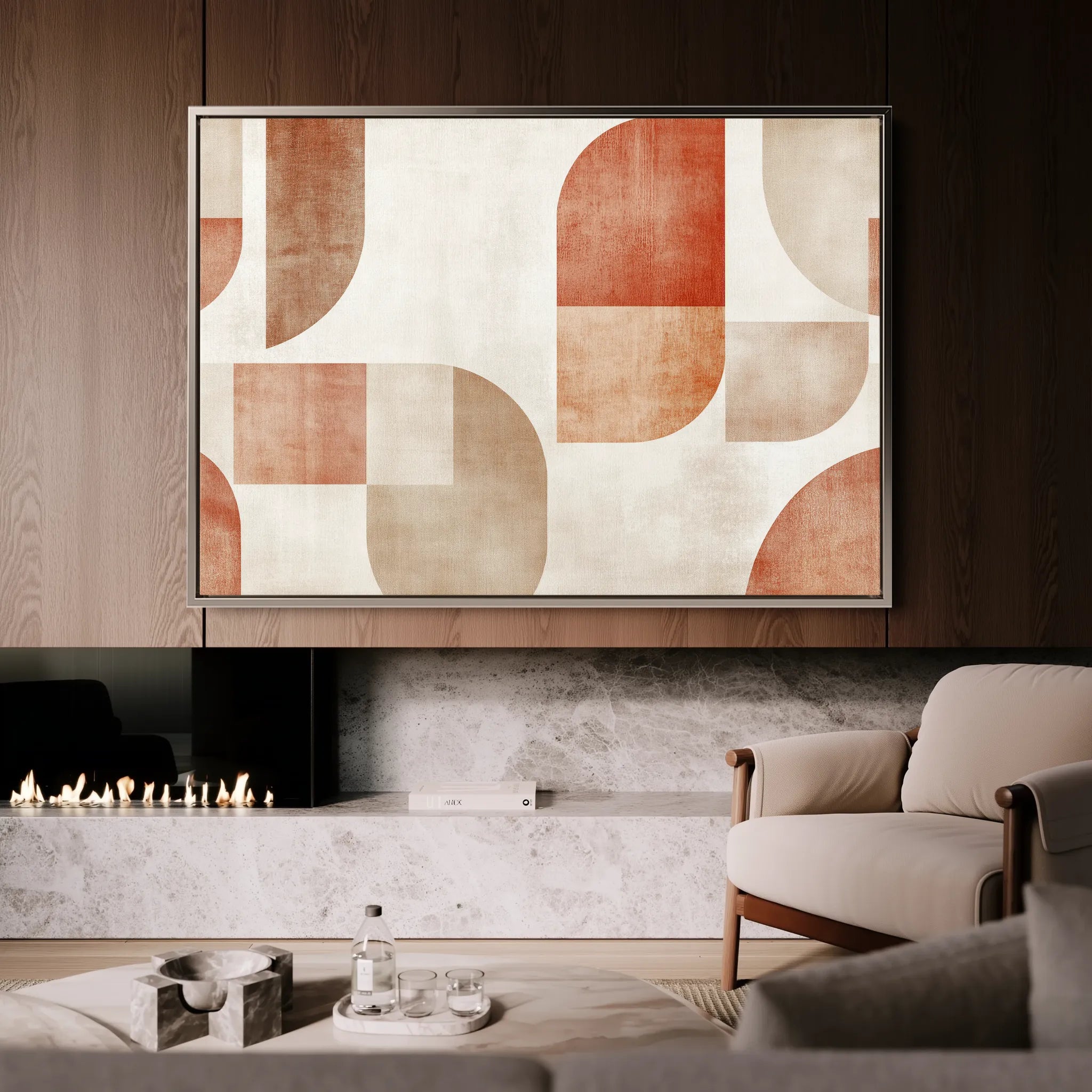 Abstract 603 Canvas Art 60 x 40 cm / Black