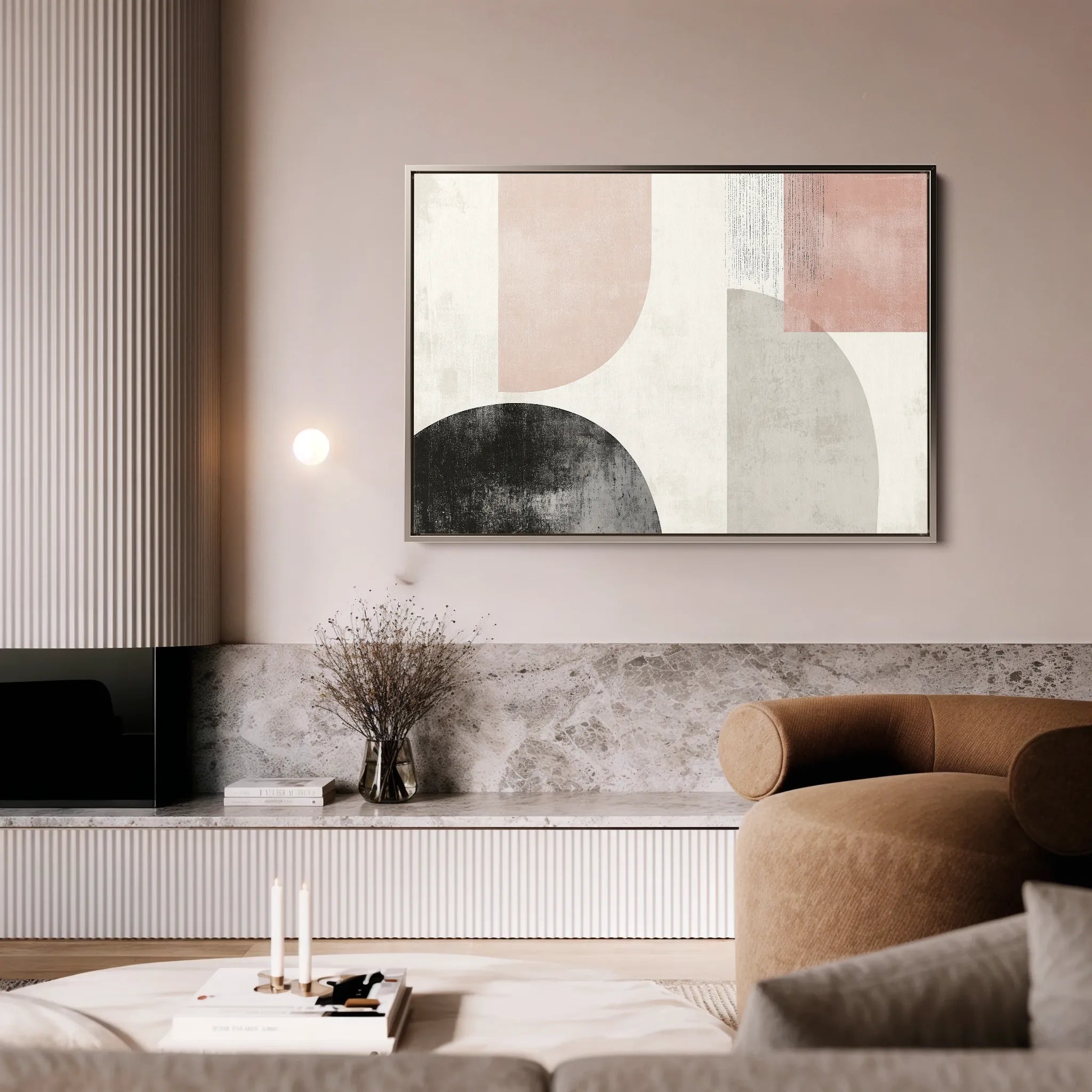 Abstract 605 Canvas Art 60 x 40 cm / Black