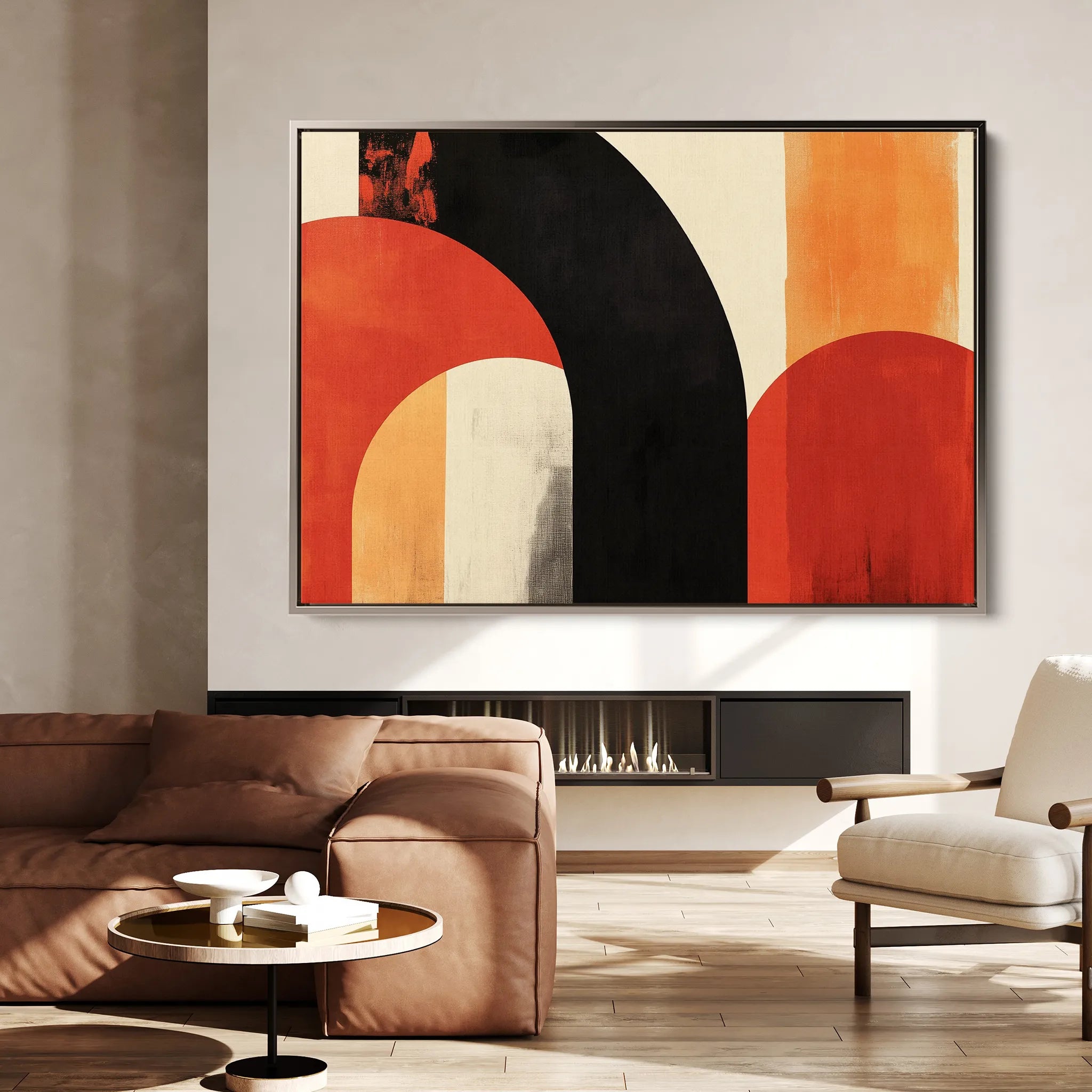Abstract 607 Canvas Art 60 x 40 cm / Black