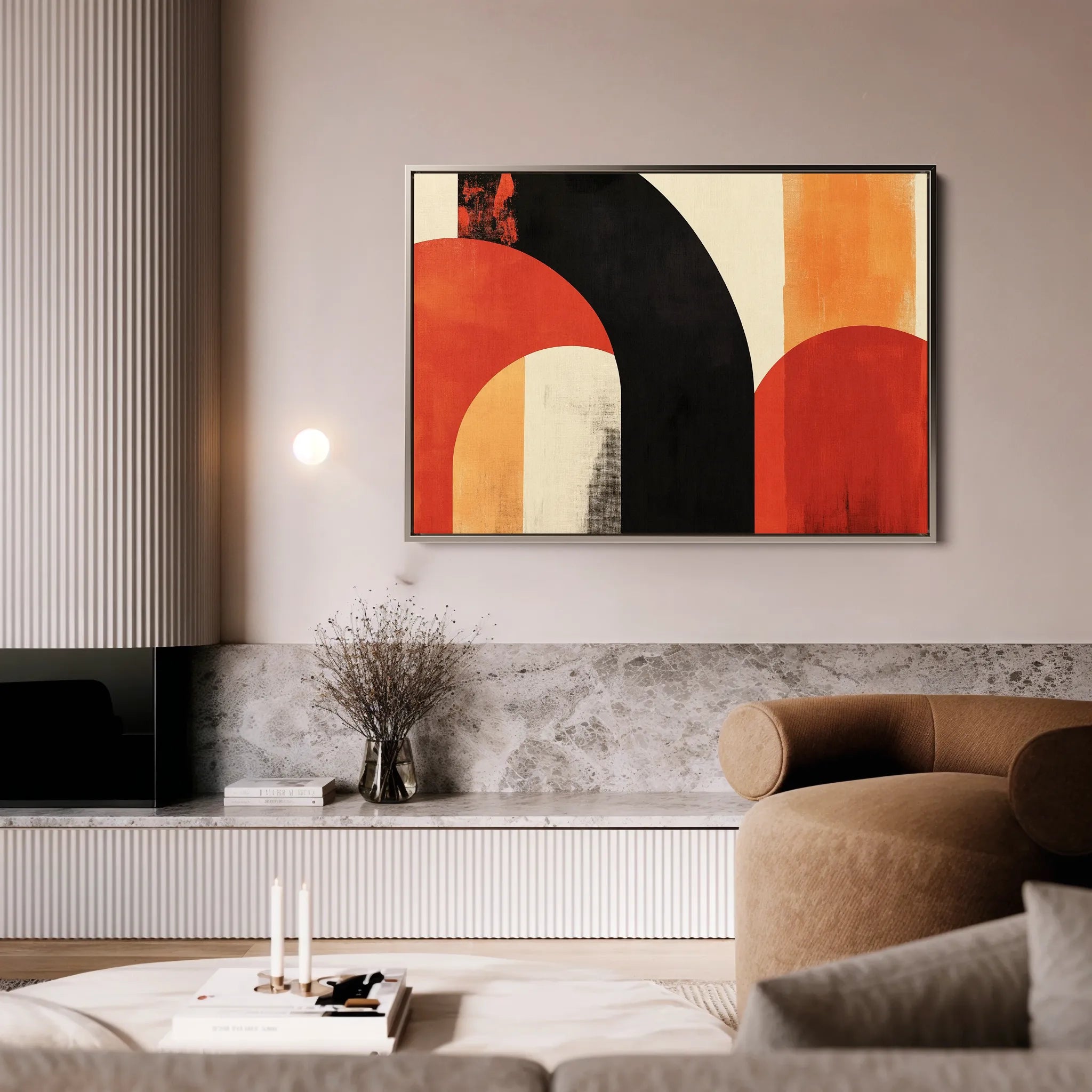Abstract 607 Canvas Art 60 x 40 cm / Black