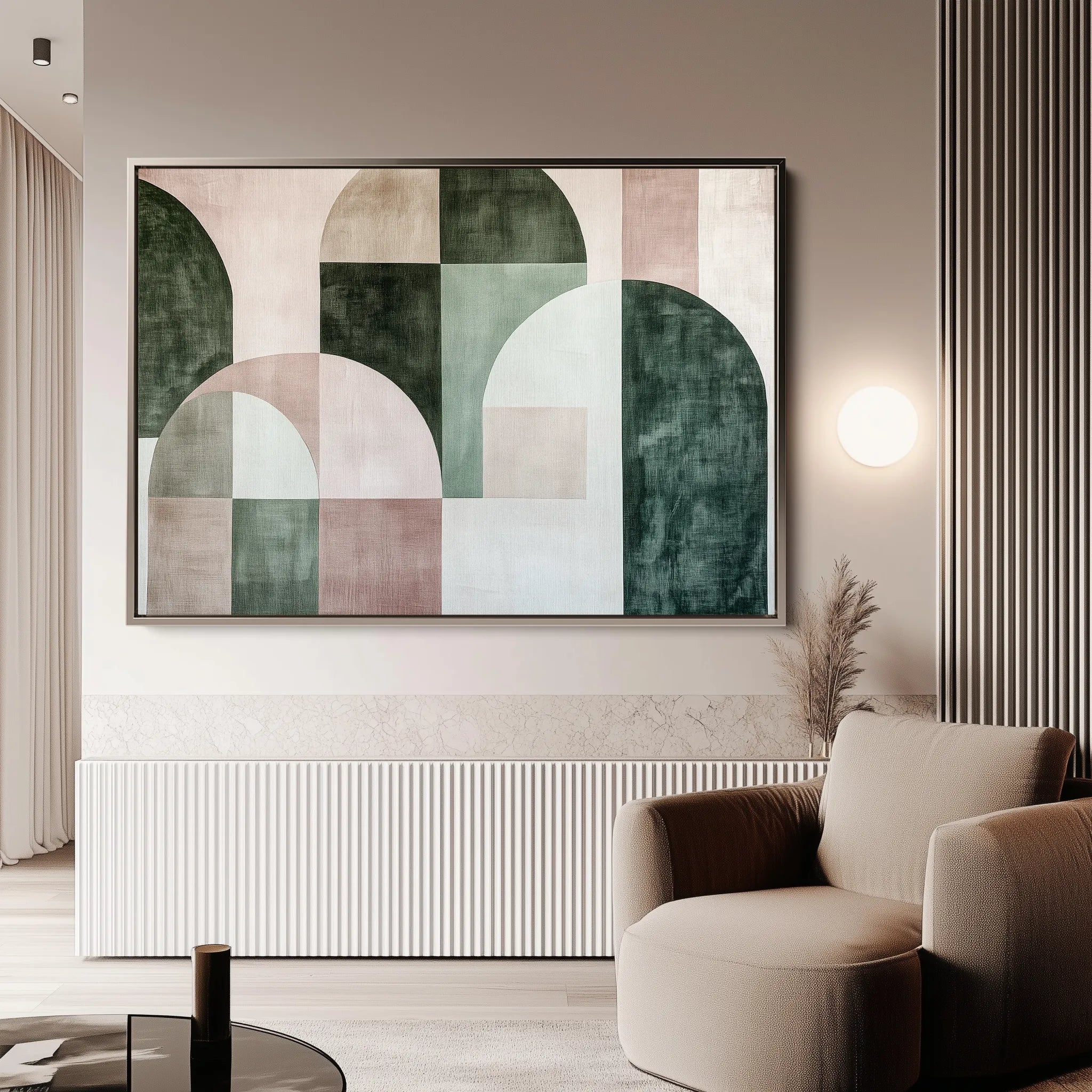 Abstract 610 Canvas Art 60 x 40 cm / Black