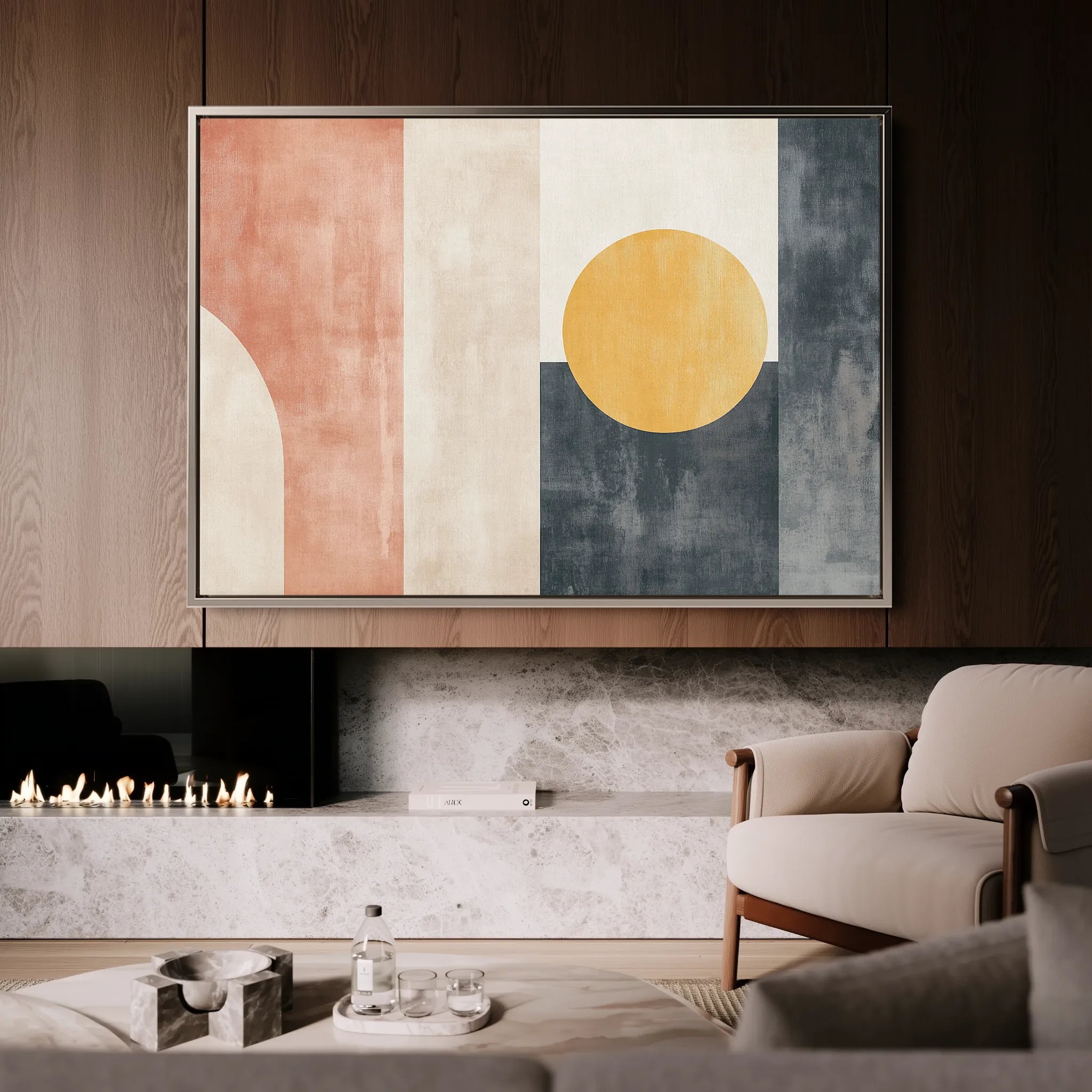 Abstract 616 Canvas Art 60 x 40 cm / Black