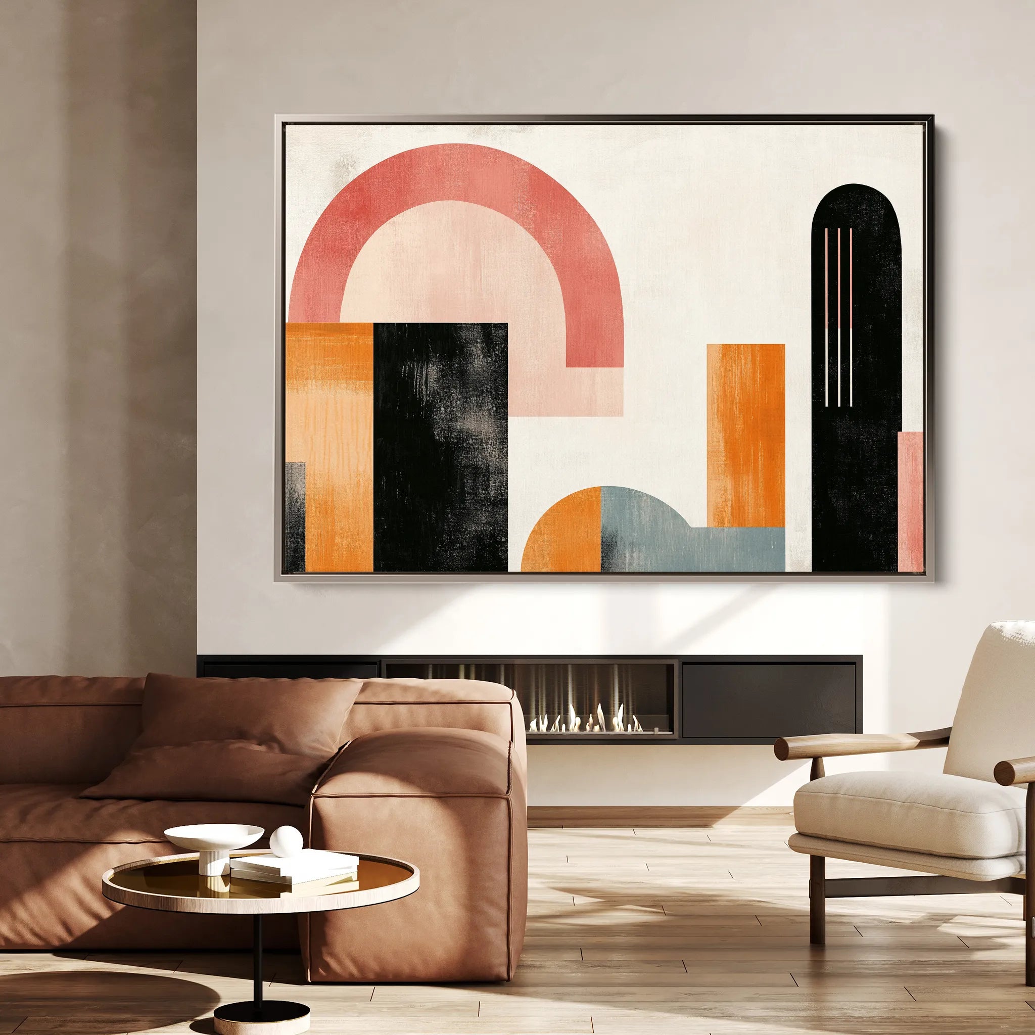 Abstract 624 Canvas Art 60 x 40 cm / Black