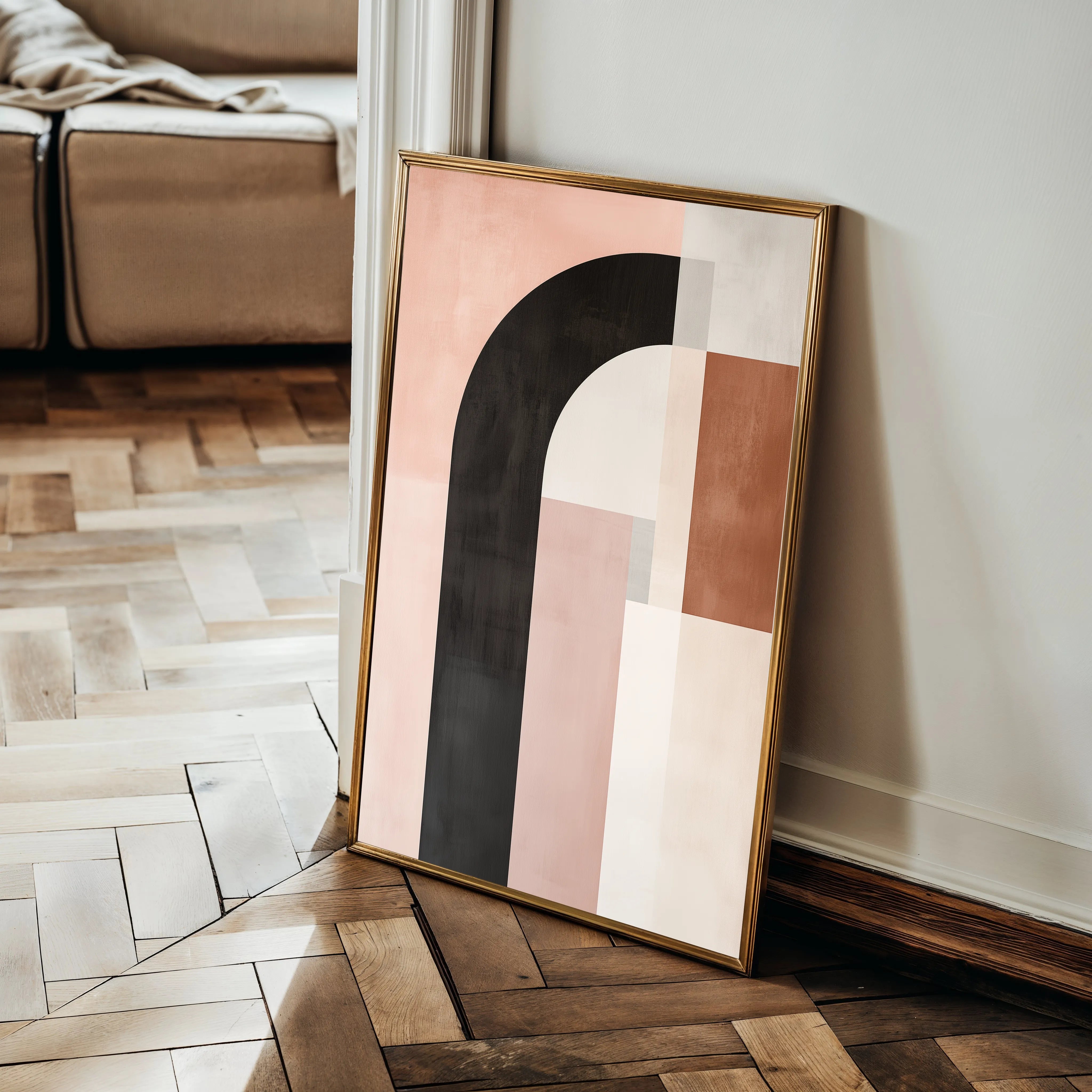 Abstract 625 Canvas Art 60 x 40 cm / Black