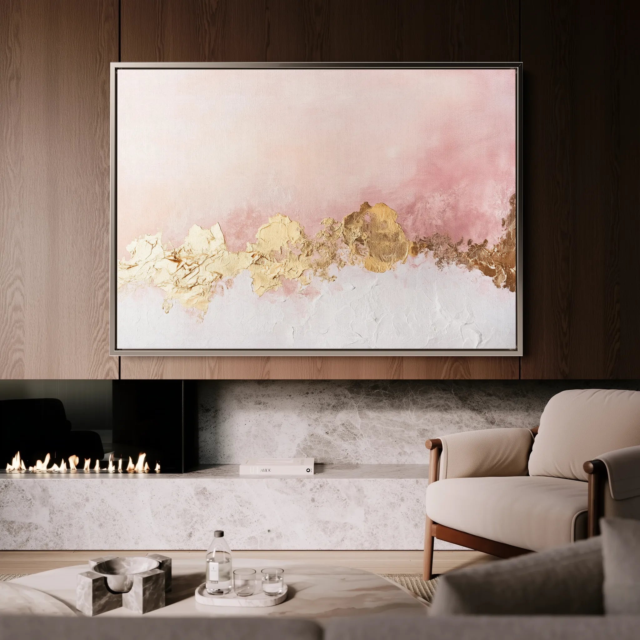 Abstract 656 Canvas Art 60 x 40 cm / Black