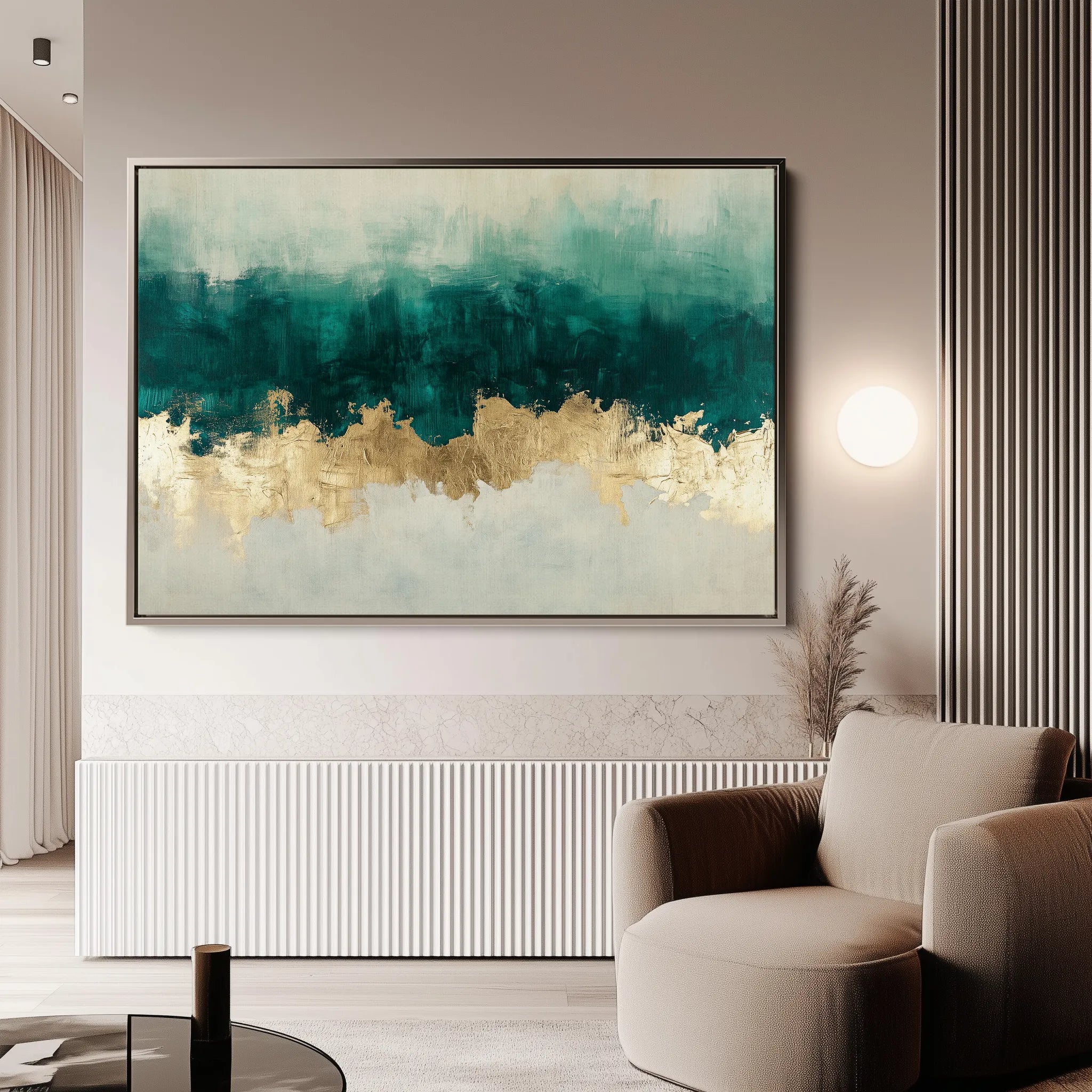 Abstract 664 Canvas Art 60 x 40 cm / Black