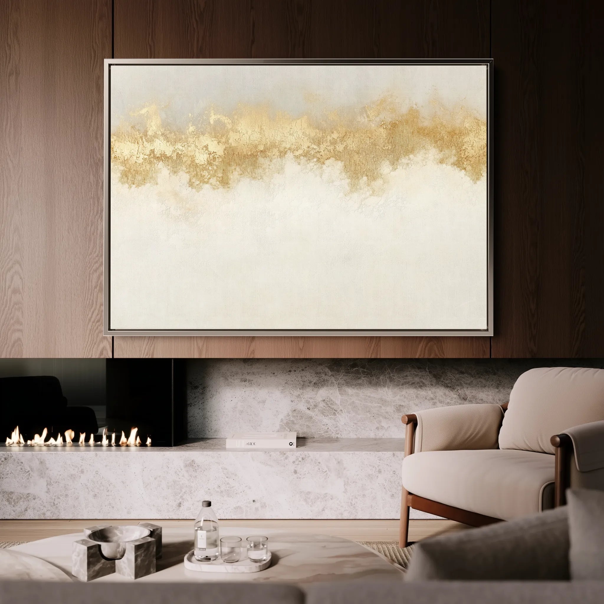 Abstract 666 Canvas Art 60 x 40 cm / Black