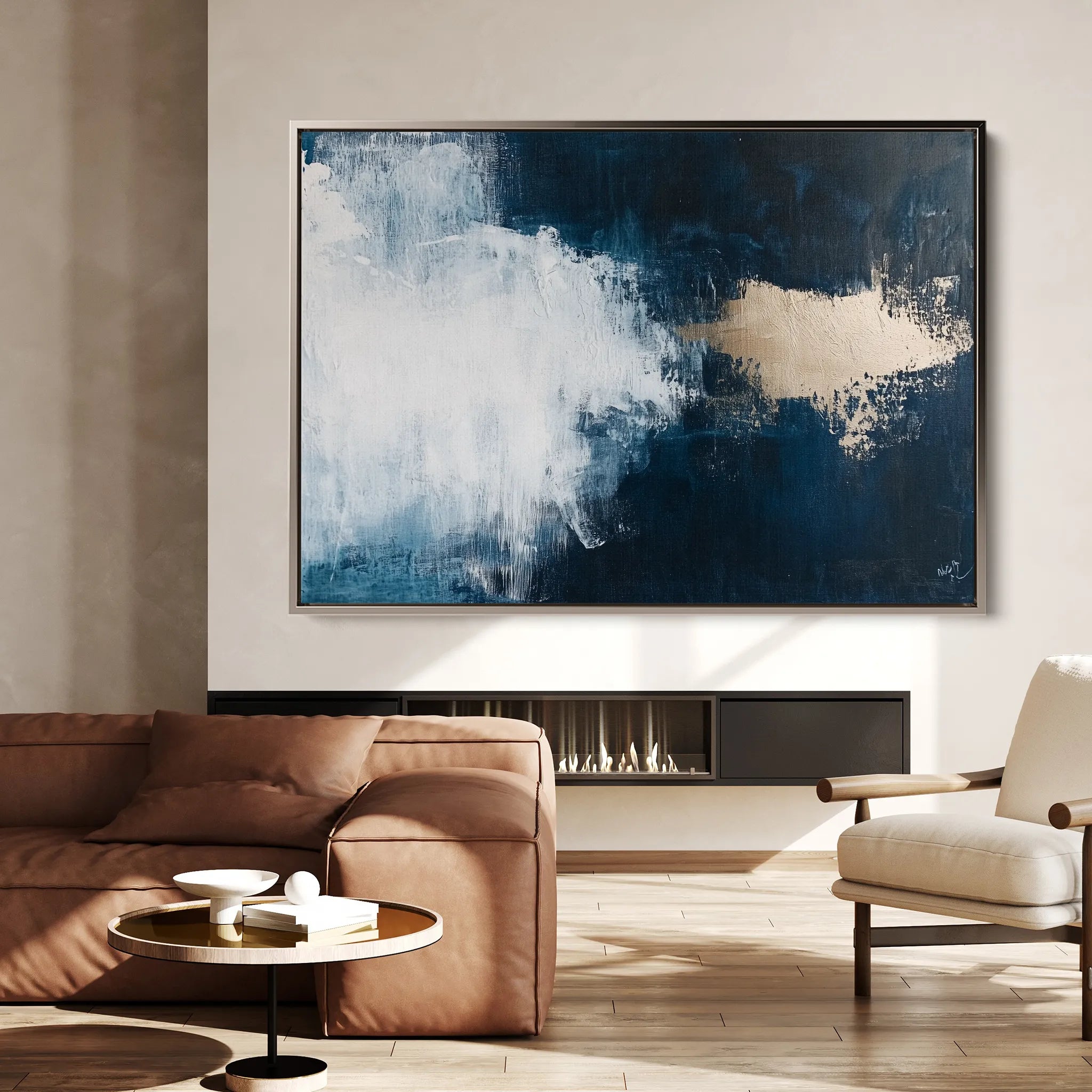 Abstract 669 Canvas Art 60 x 40 cm / Black