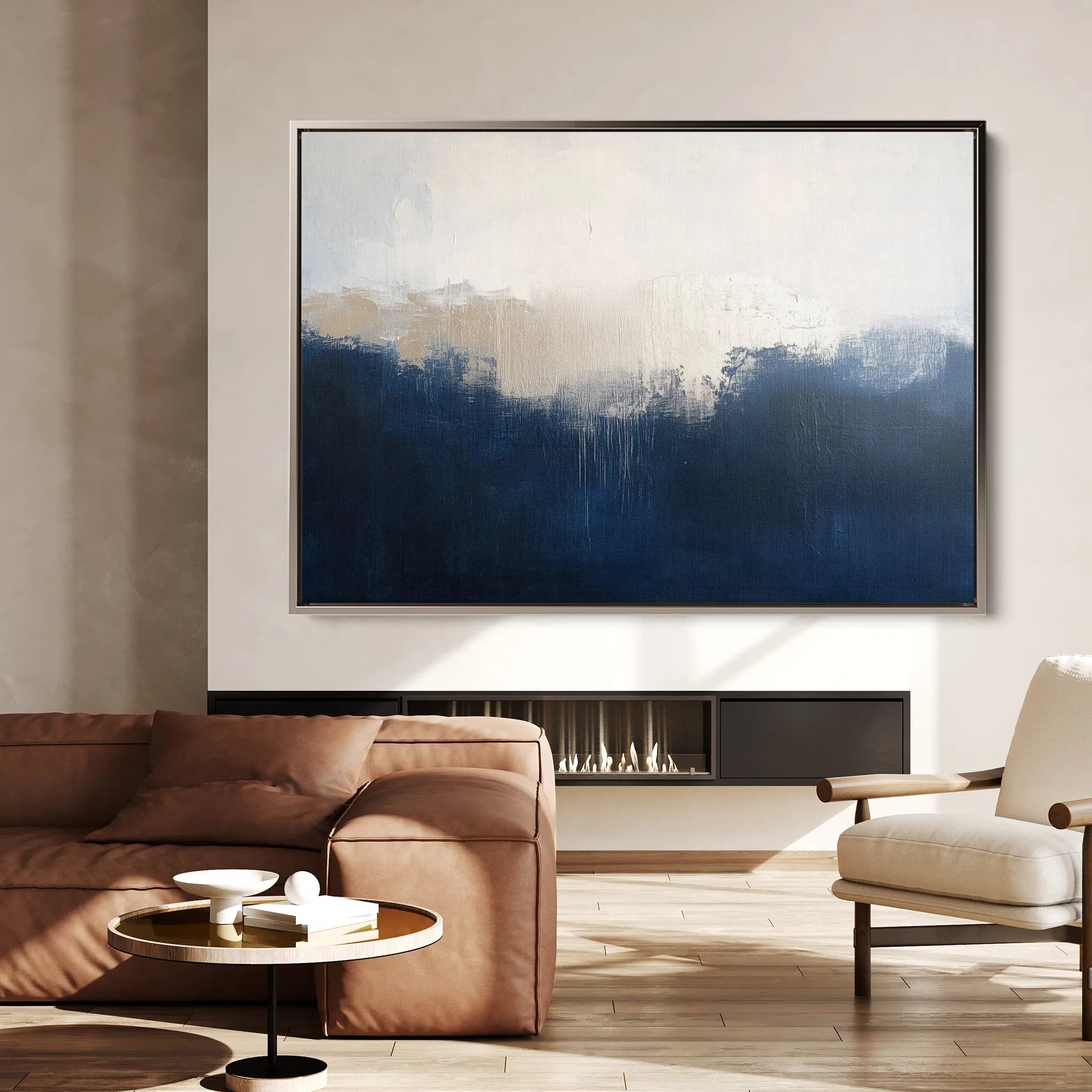 Abstract 670 Canvas Art 60 x 40 cm / Black