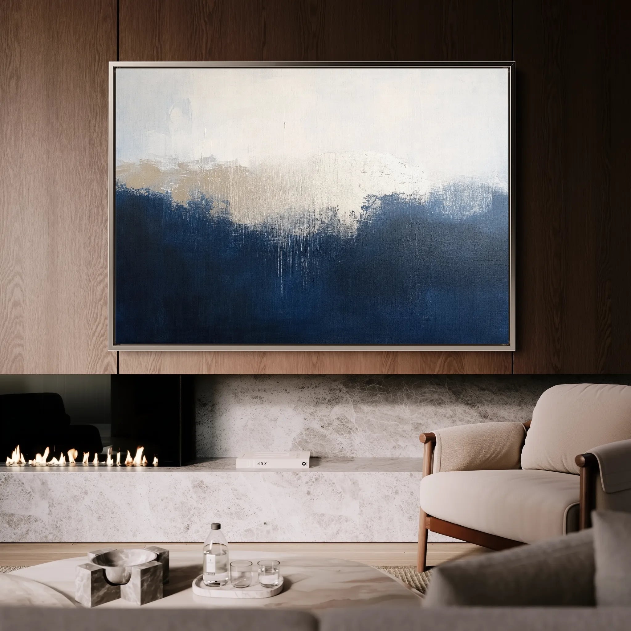 Abstract 670 Canvas Art 60 x 40 cm / Black