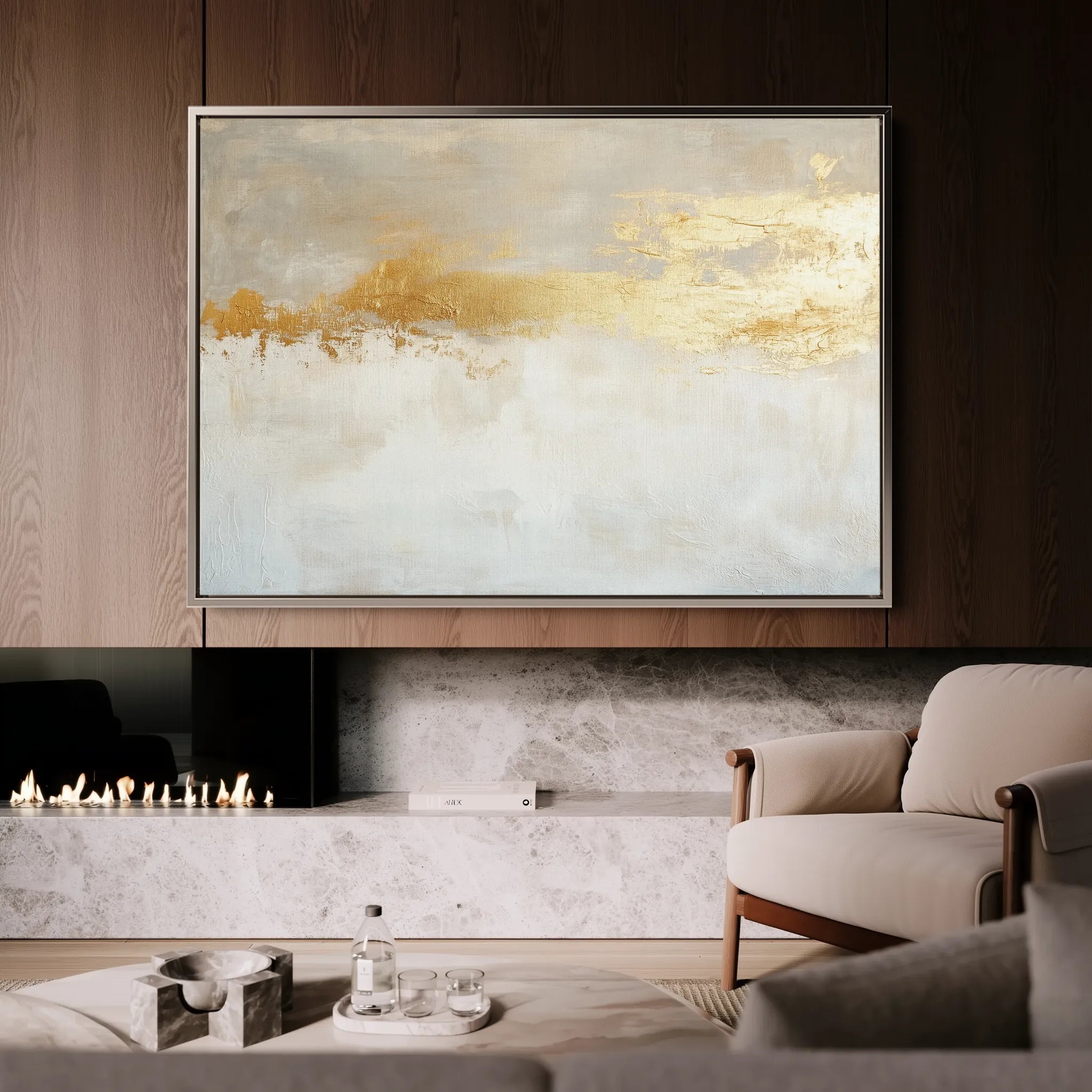 Abstract 676 Canvas Art 60 x 40 cm / Black