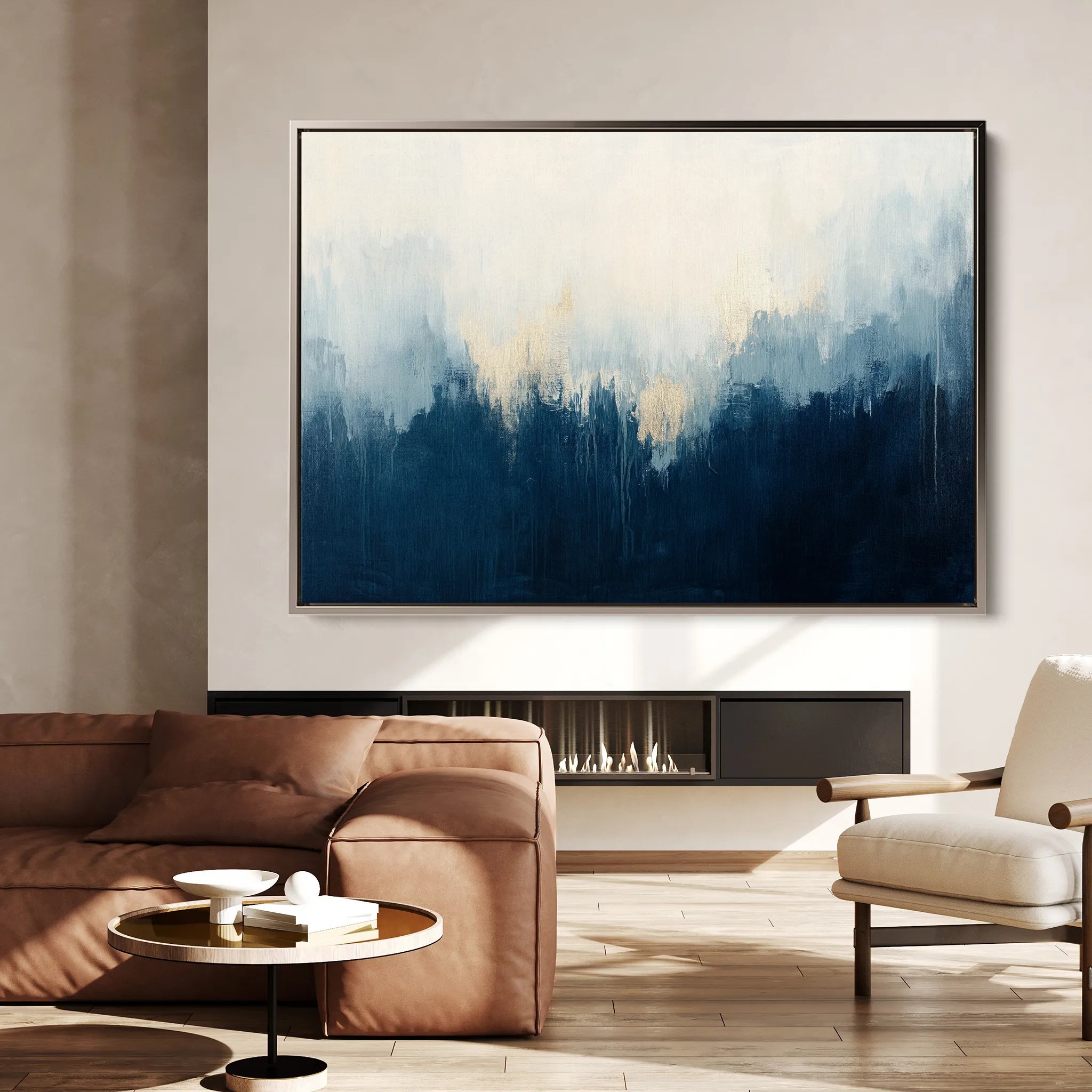 Abstract 685 Canvas Art 60 x 40 cm / Black