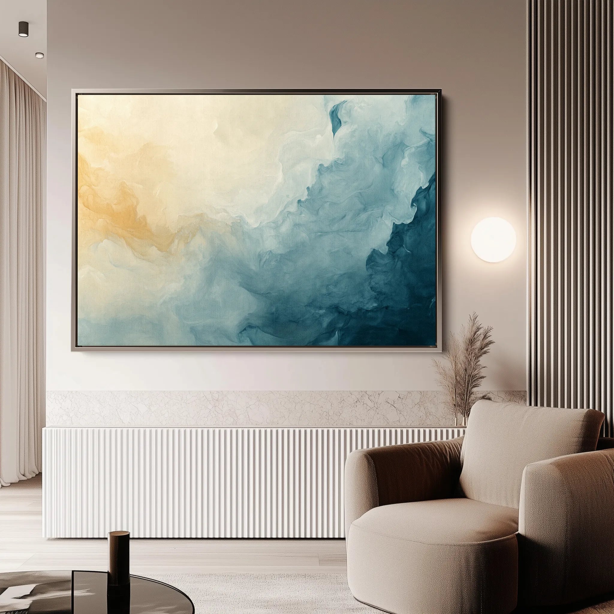 Abstract 687 Canvas Art 60 x 40 cm / Black