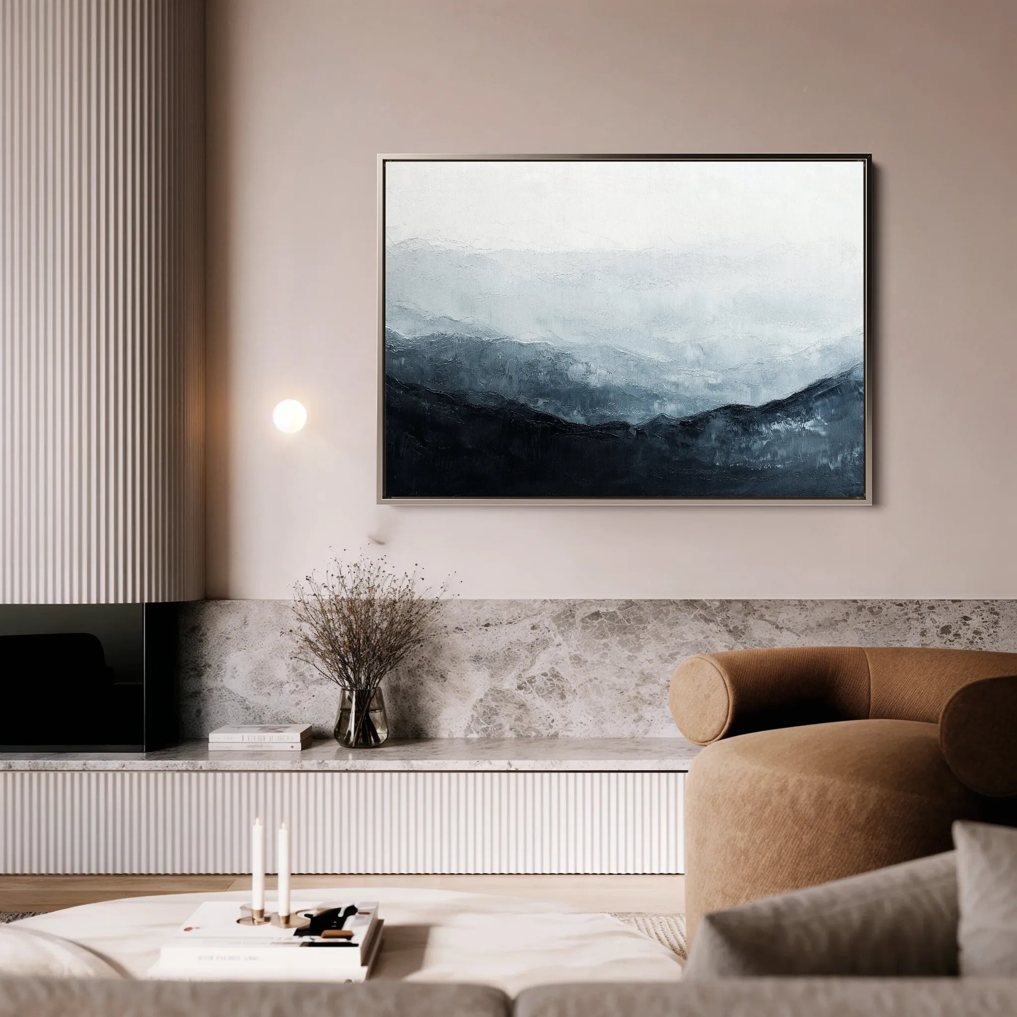 Abstract 694 Canvas Art 60 x 40 cm / Black