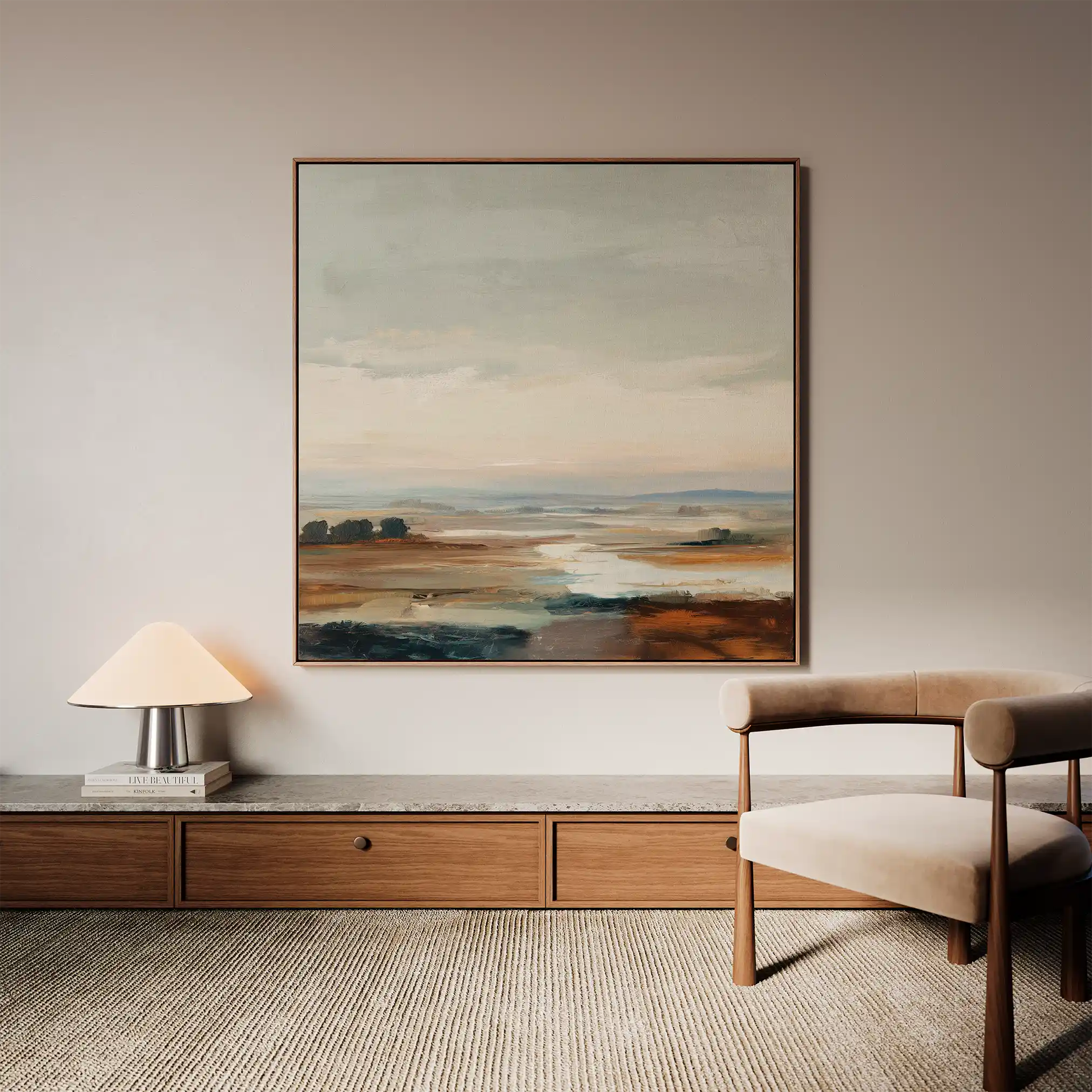 Abstract 708 Canvas Art 60 x 60 cm / Black