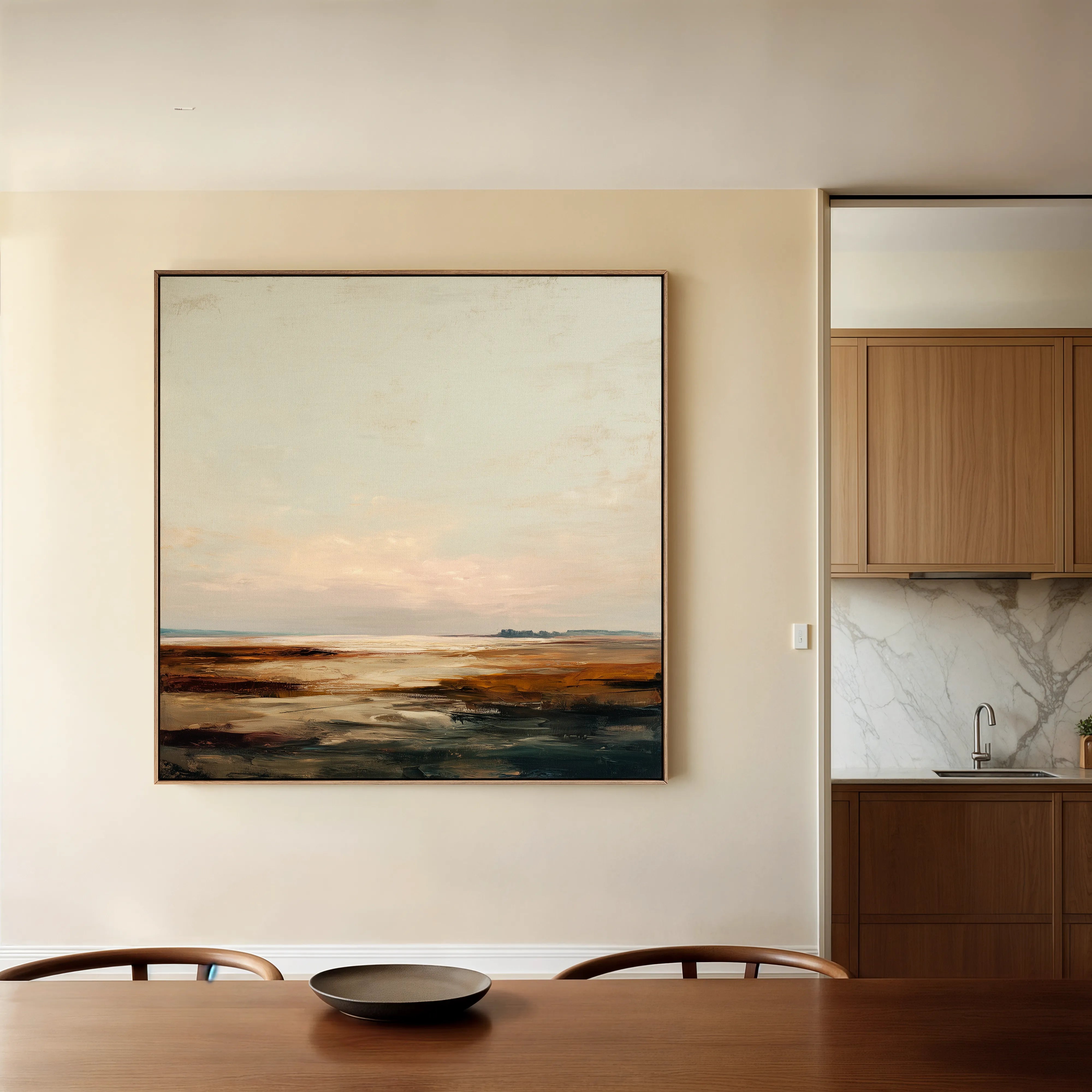 Abstract 709 Canvas Art 60 x 60 cm / Black