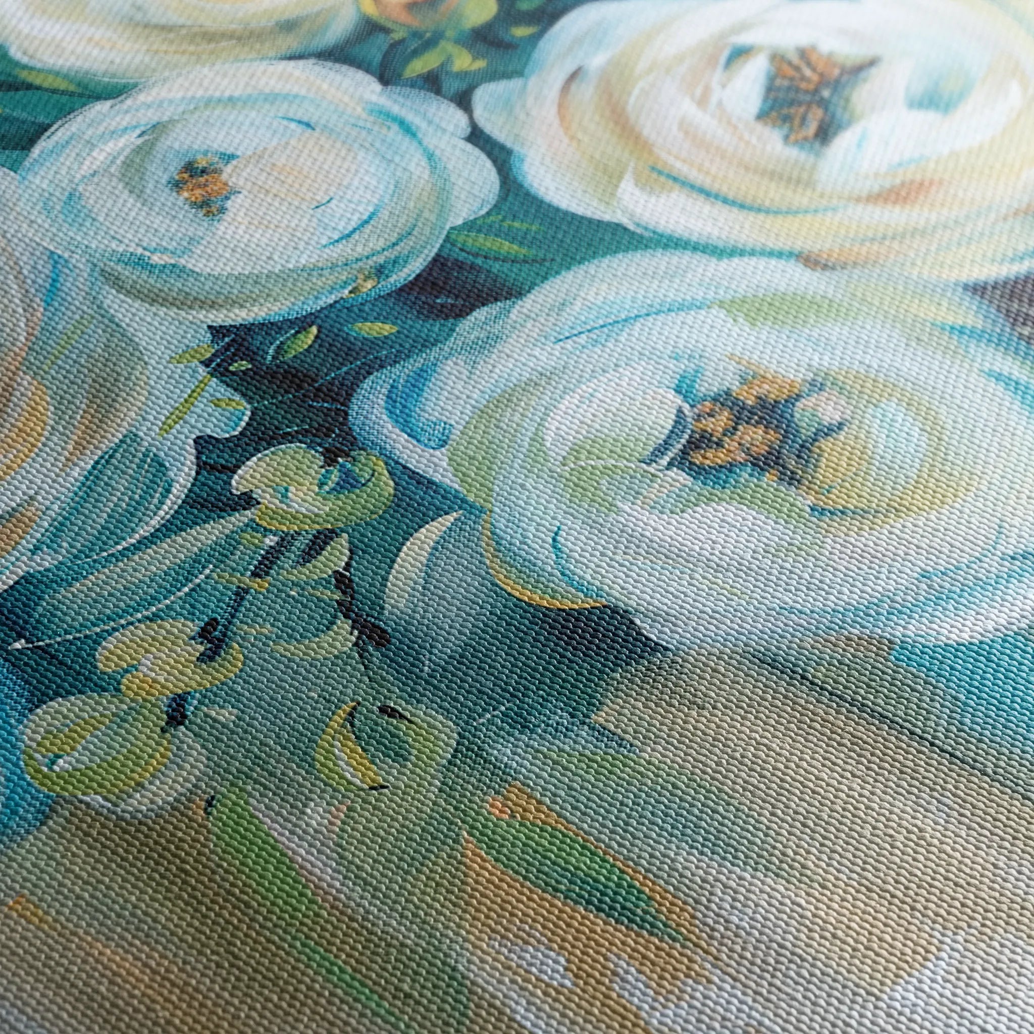 Floral 769 Canvas Art 60 x 40 cm / Black