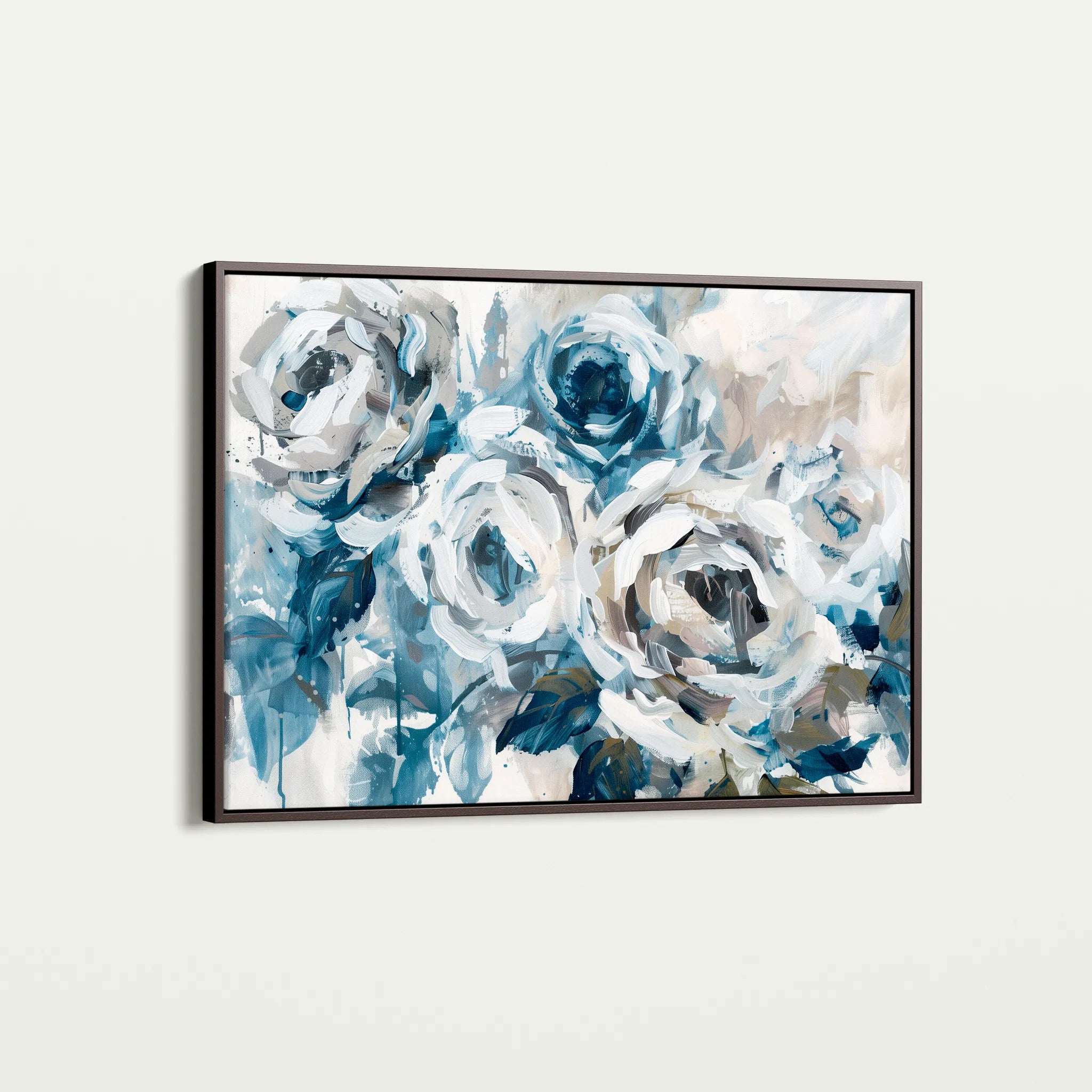 Floral 802 Canvas Art 60 x 40 cm / Black