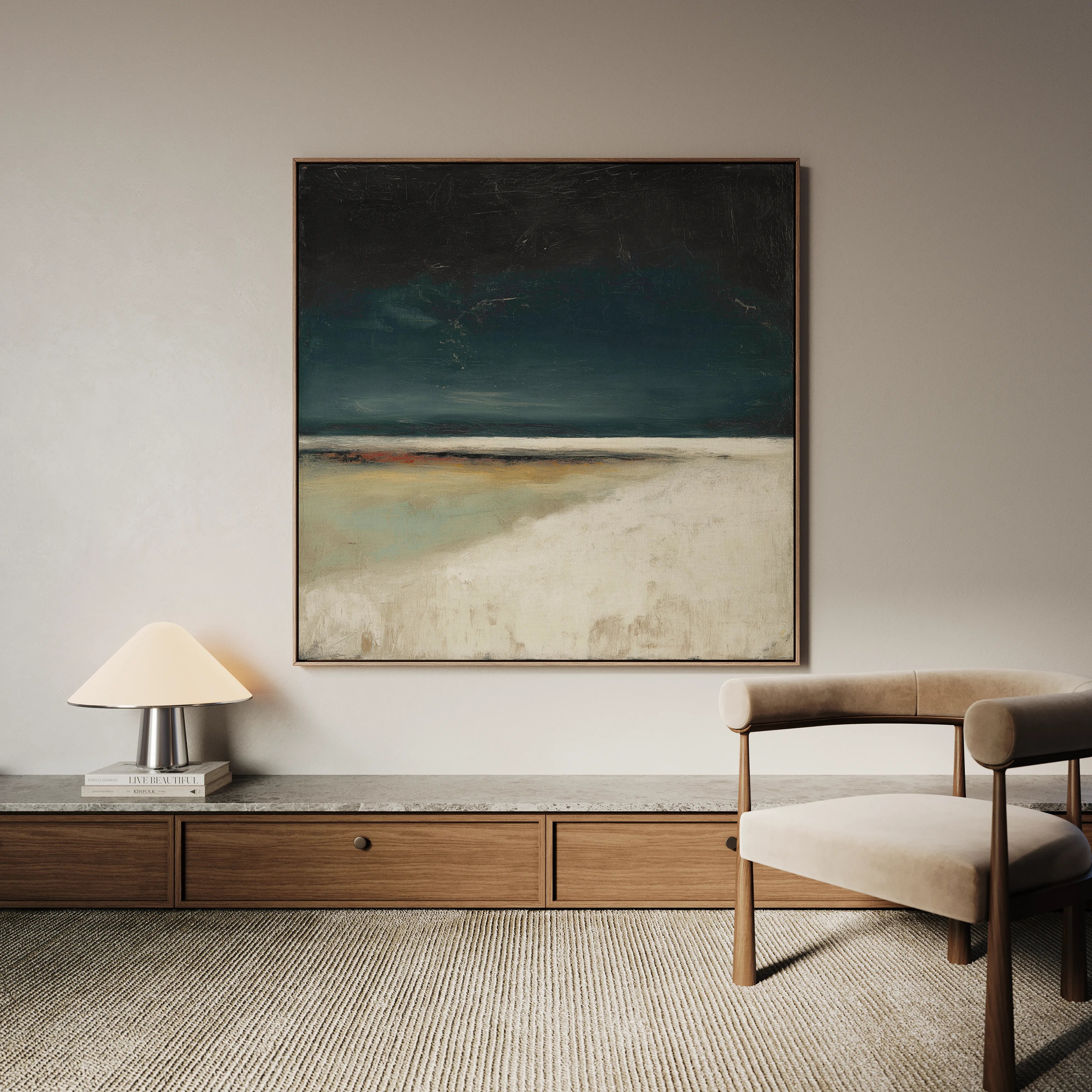Abstract 808 Canvas Art 60 x 60 cm / Black