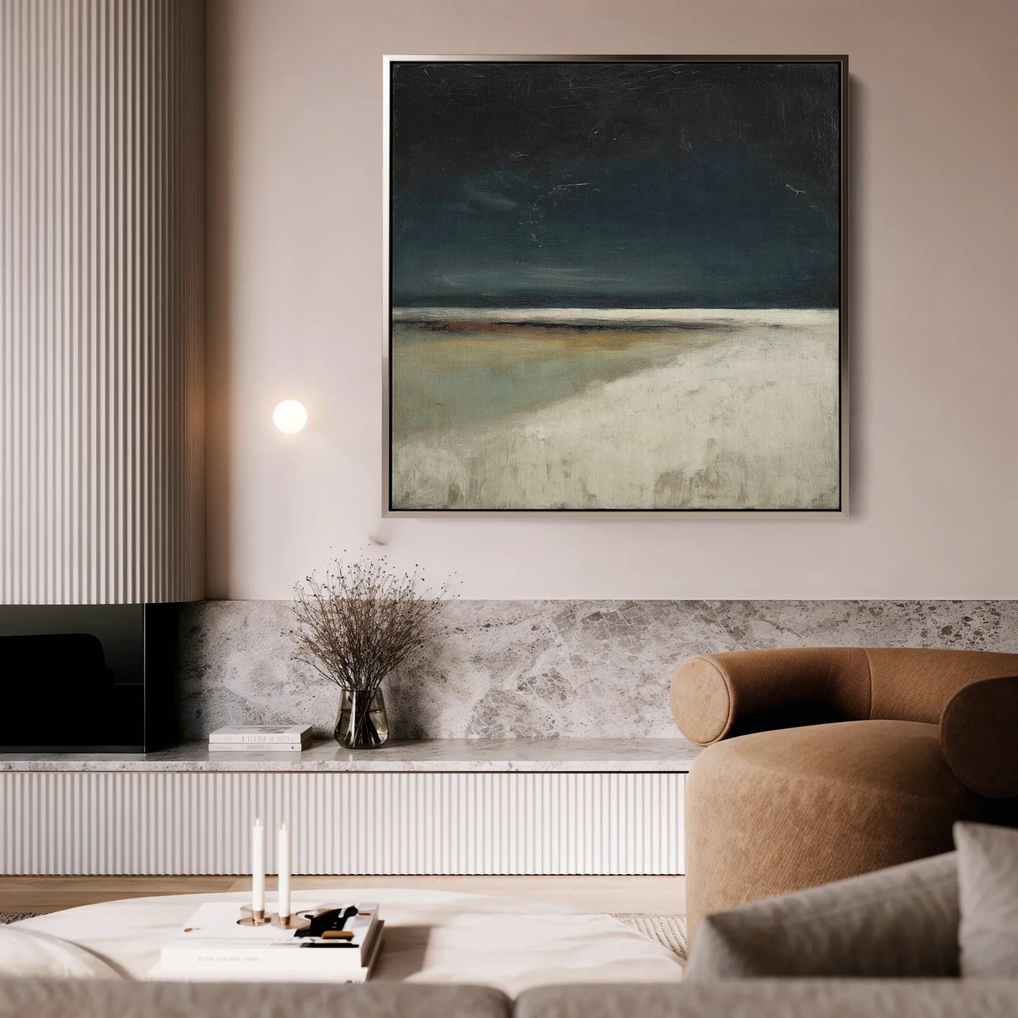Abstract 808 Canvas Art 60 x 60 cm / Black