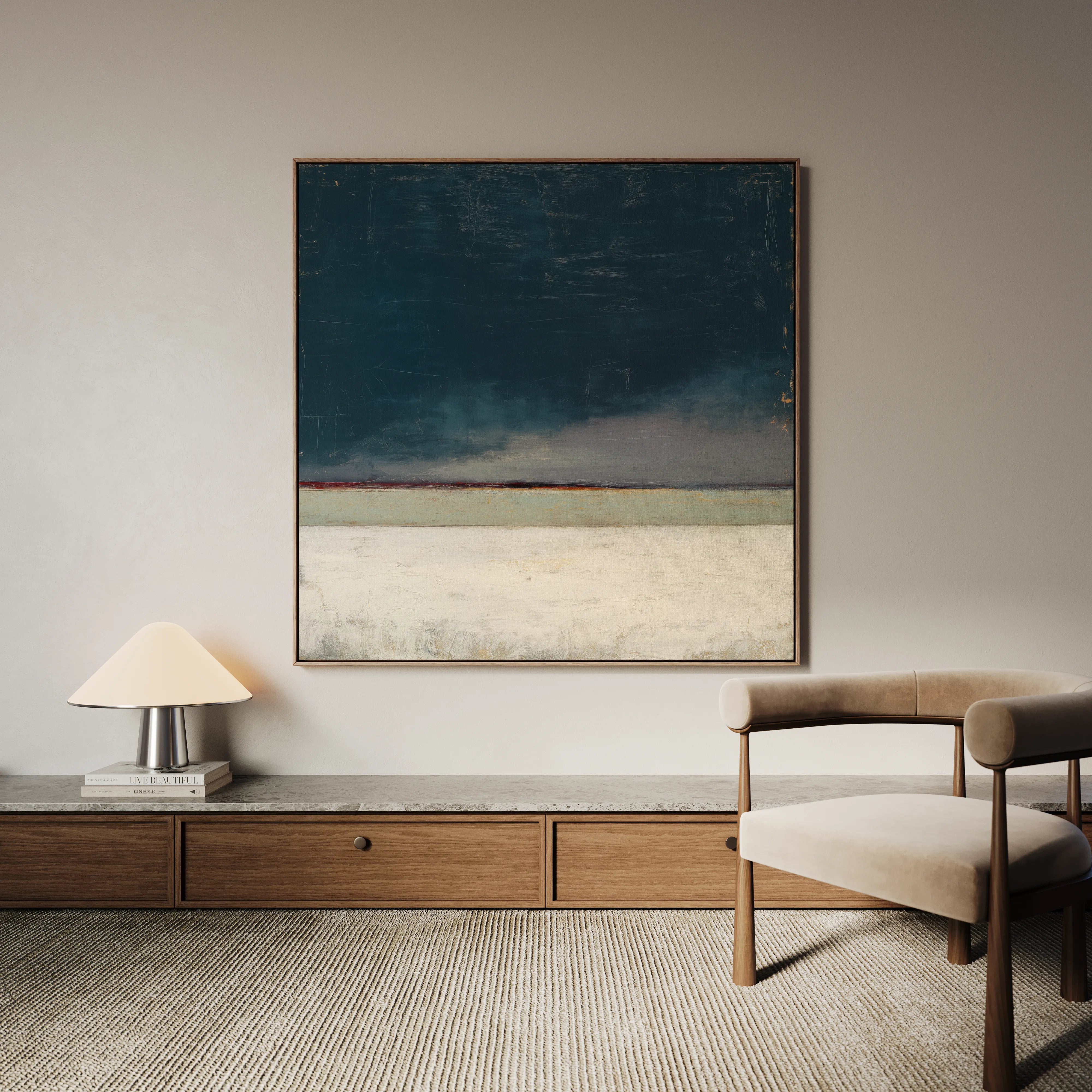 Abstract 809 Canvas Art 60 x 60 cm / Black