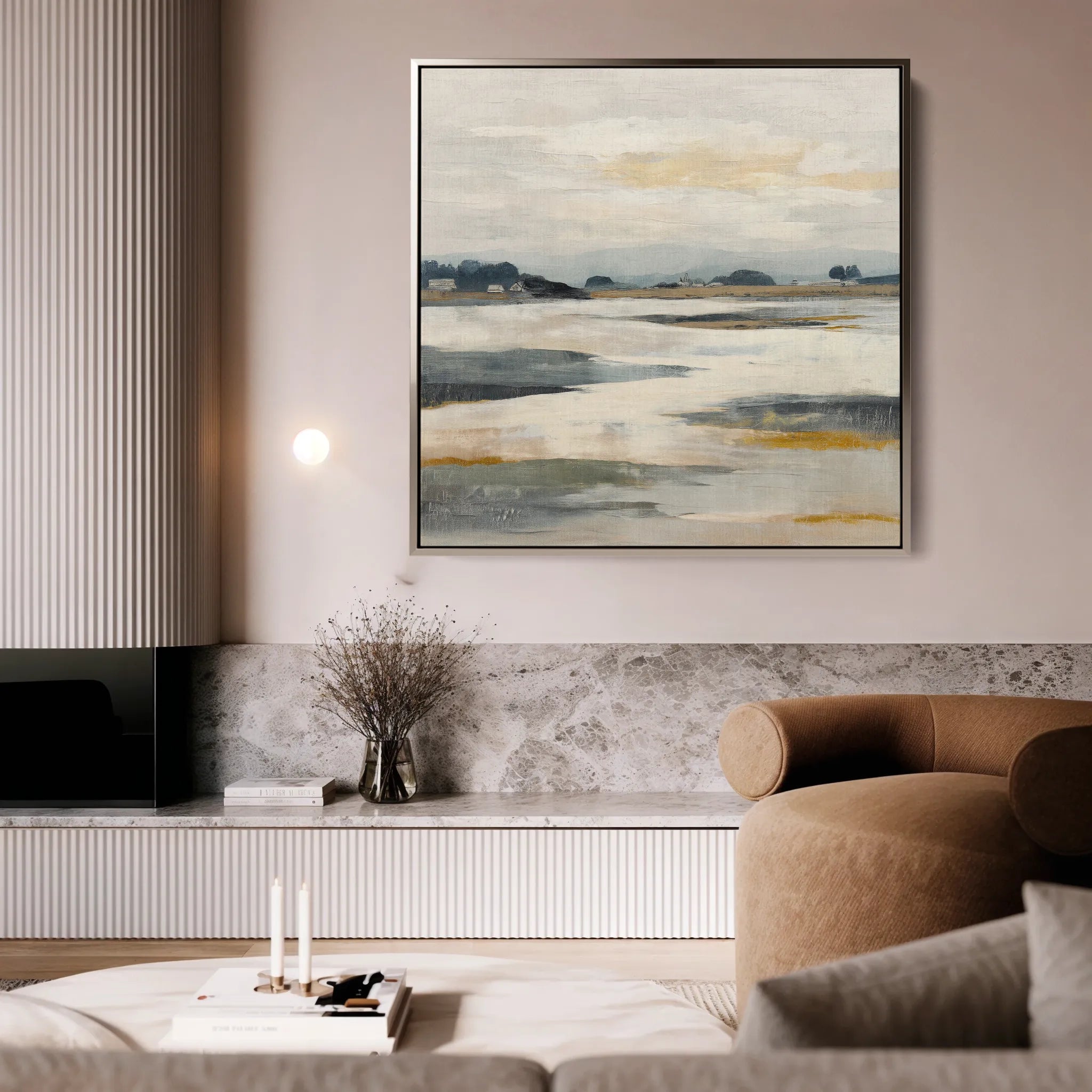 Abstract 811 Canvas Art 60 x 60 cm / Black