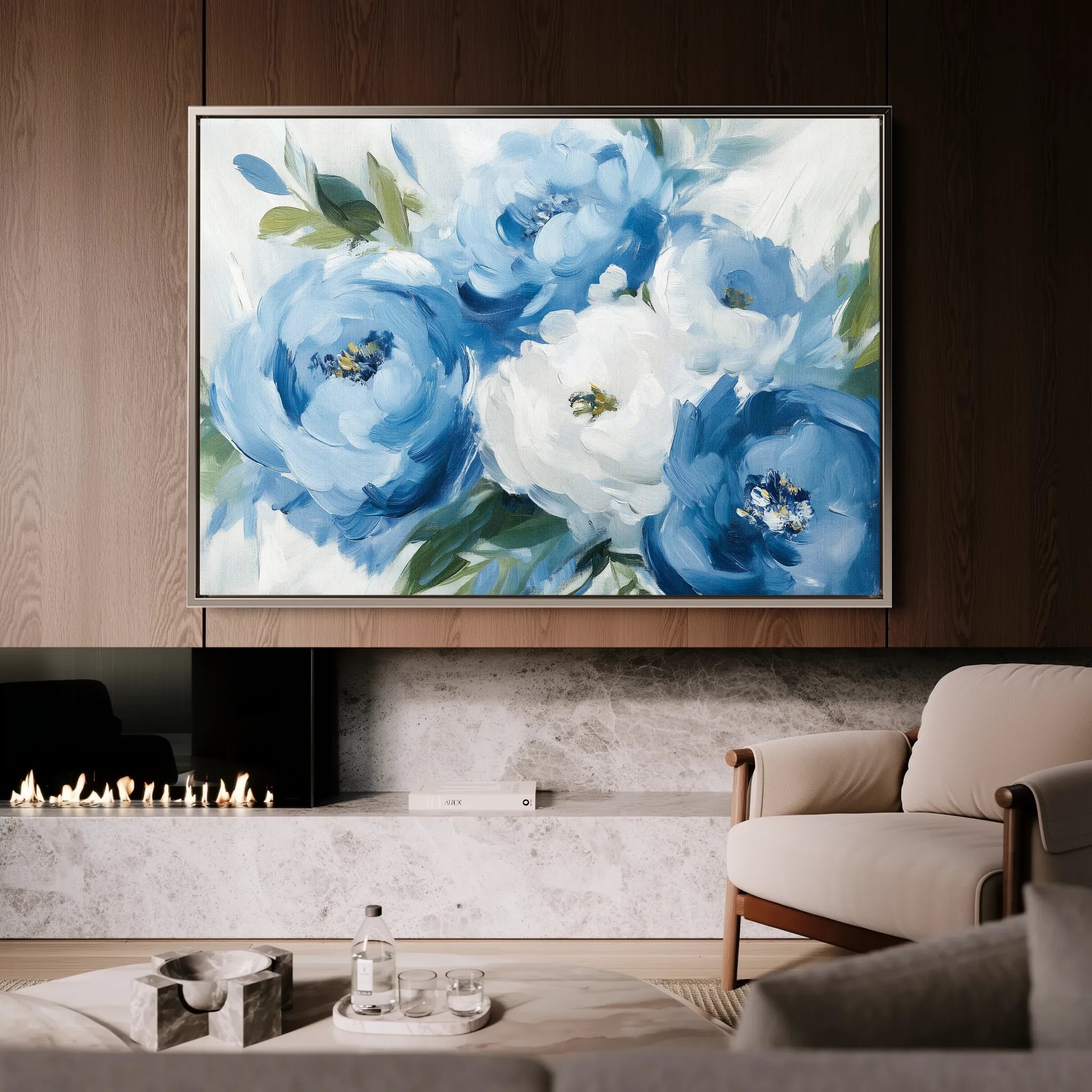 Floral 811 Canvas Art 60 x 40 cm / Black