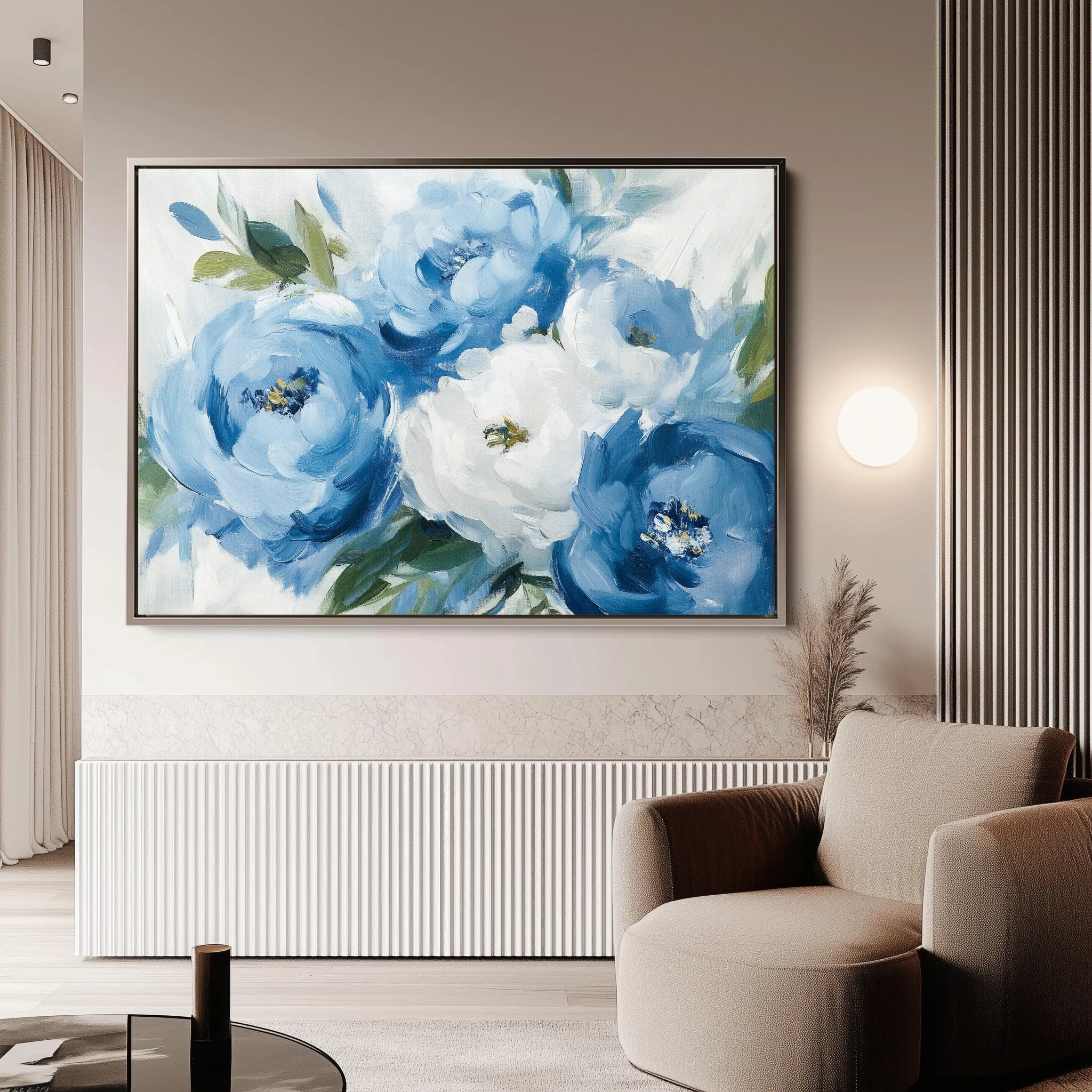 Floral 811 Canvas Art 60 x 40 cm / Black