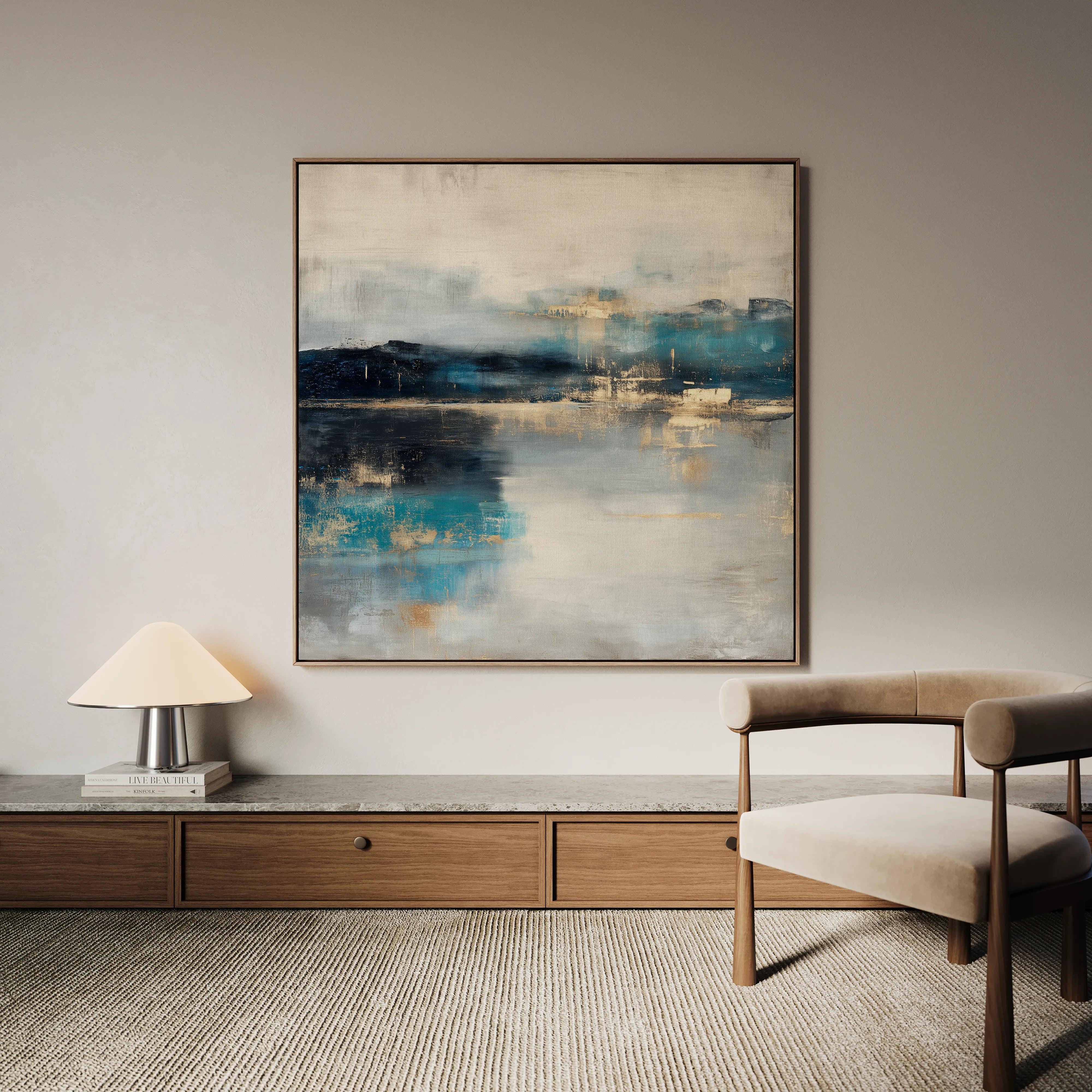 Abstract 812 Canvas Art 60 x 60 cm / Black