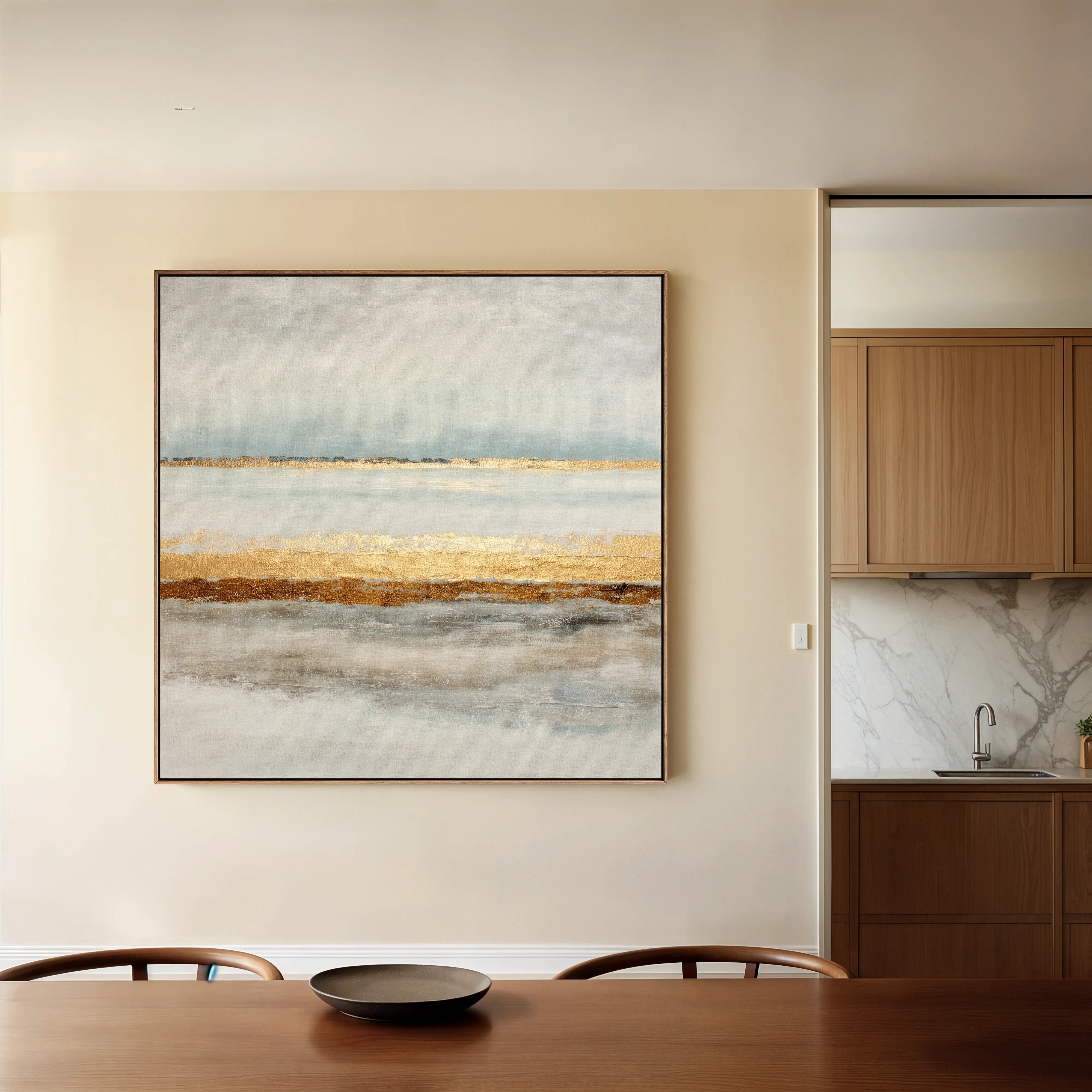 Abstract 814 Canvas Art 60 x 60 cm / Black