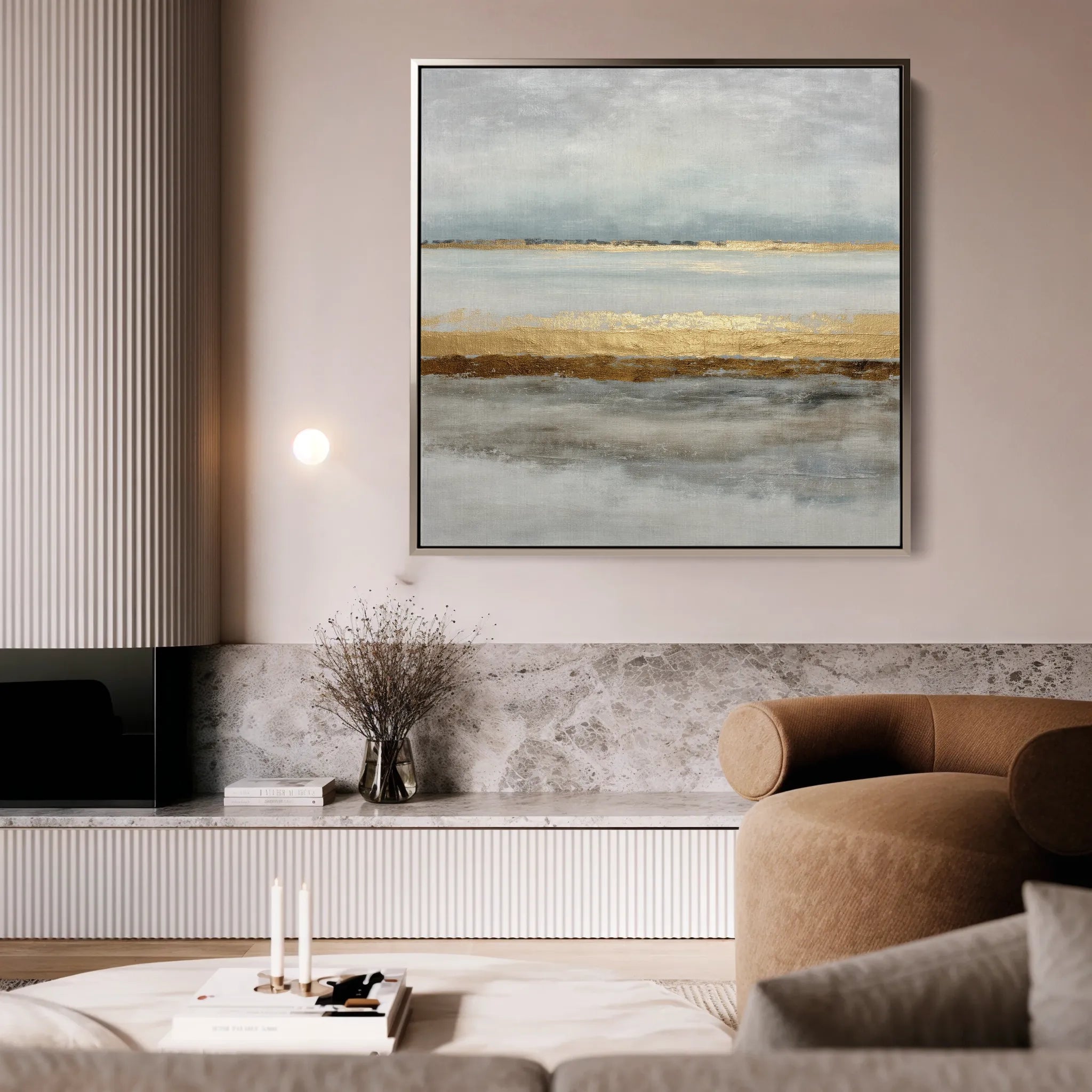 Abstract 814 Canvas Art 60 x 60 cm / Black