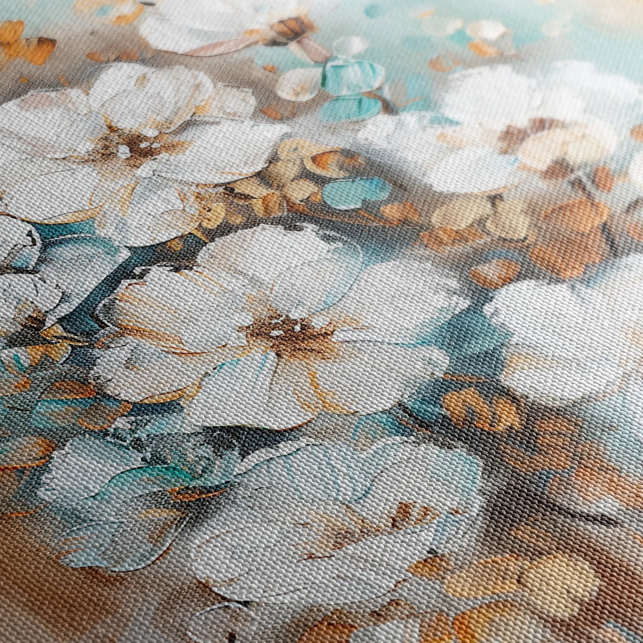 Floral 815 Canvas Art 60 x 40 cm / Black