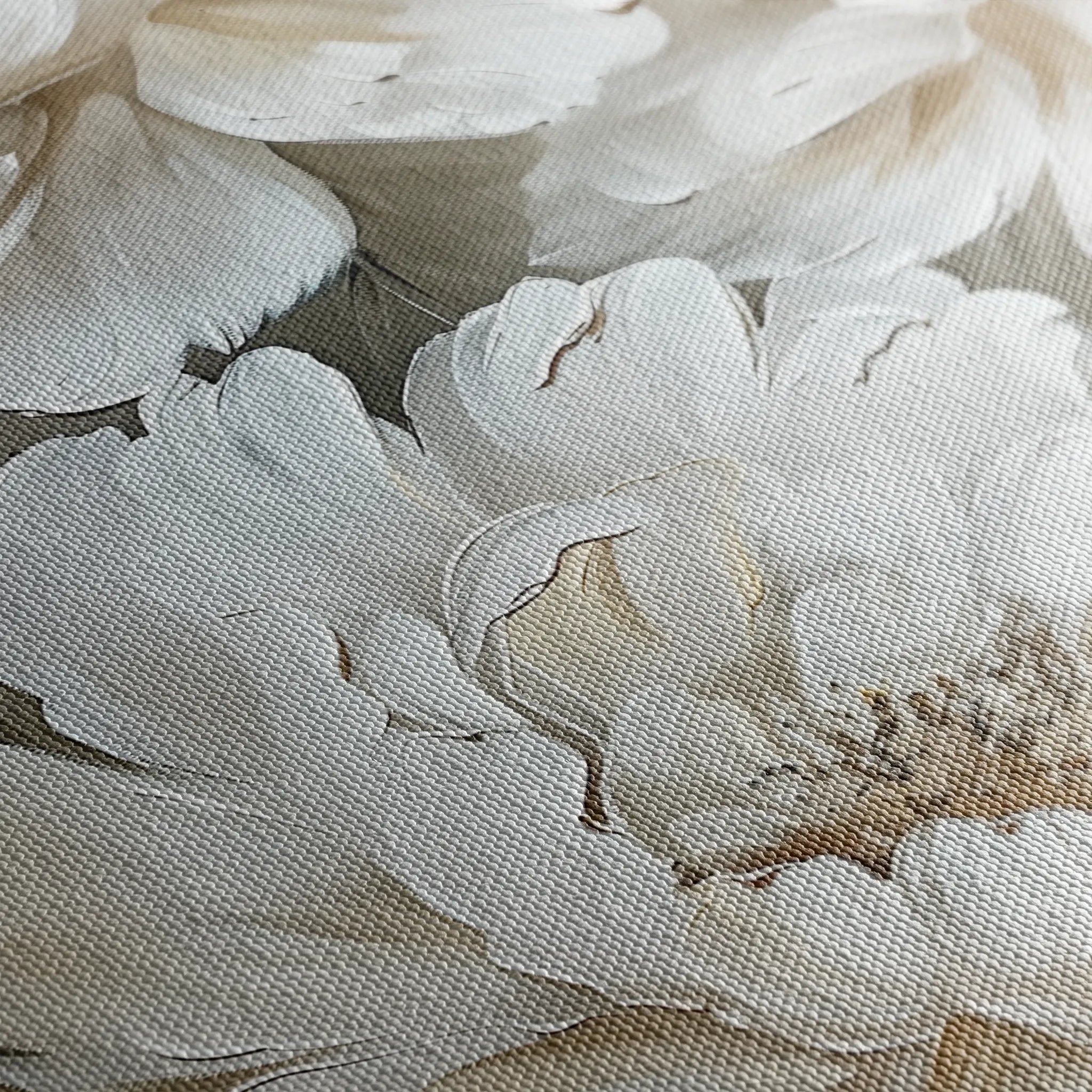 Floral 817 Canvas Art 60 x 40 cm / Black