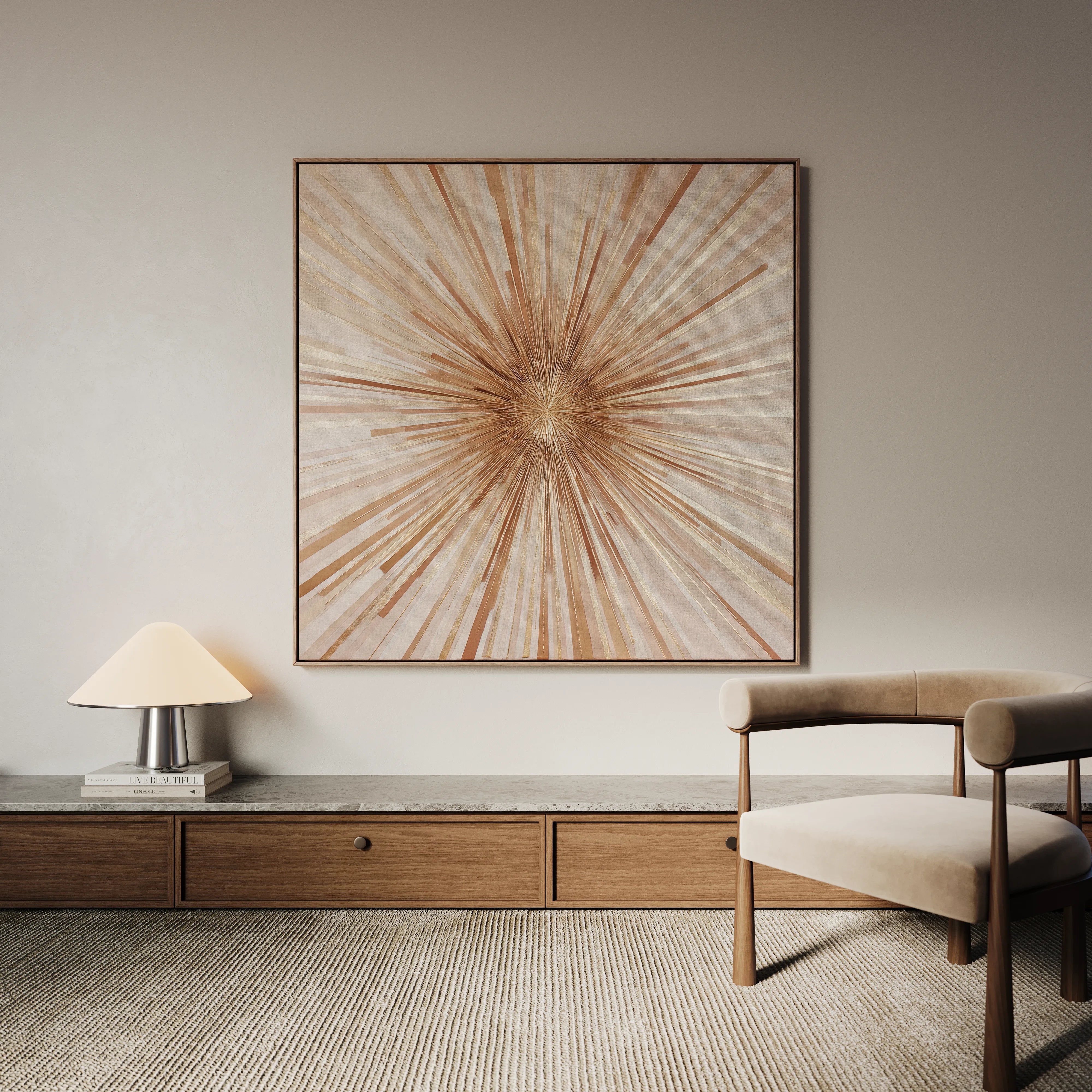 Abstract 818 Canvas Art 60 x 60 cm / Black