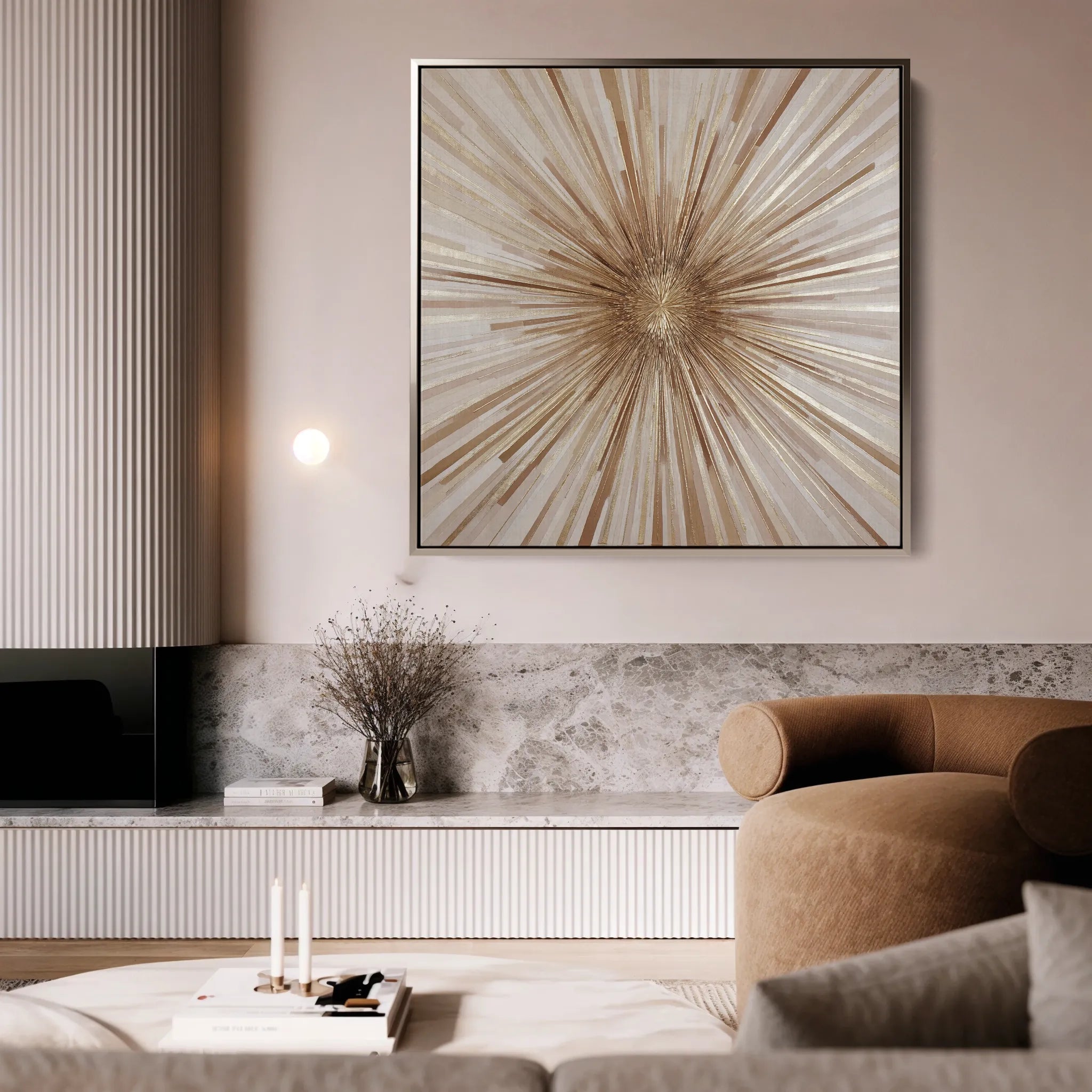 Abstract 818 Canvas Art 60 x 60 cm / Black