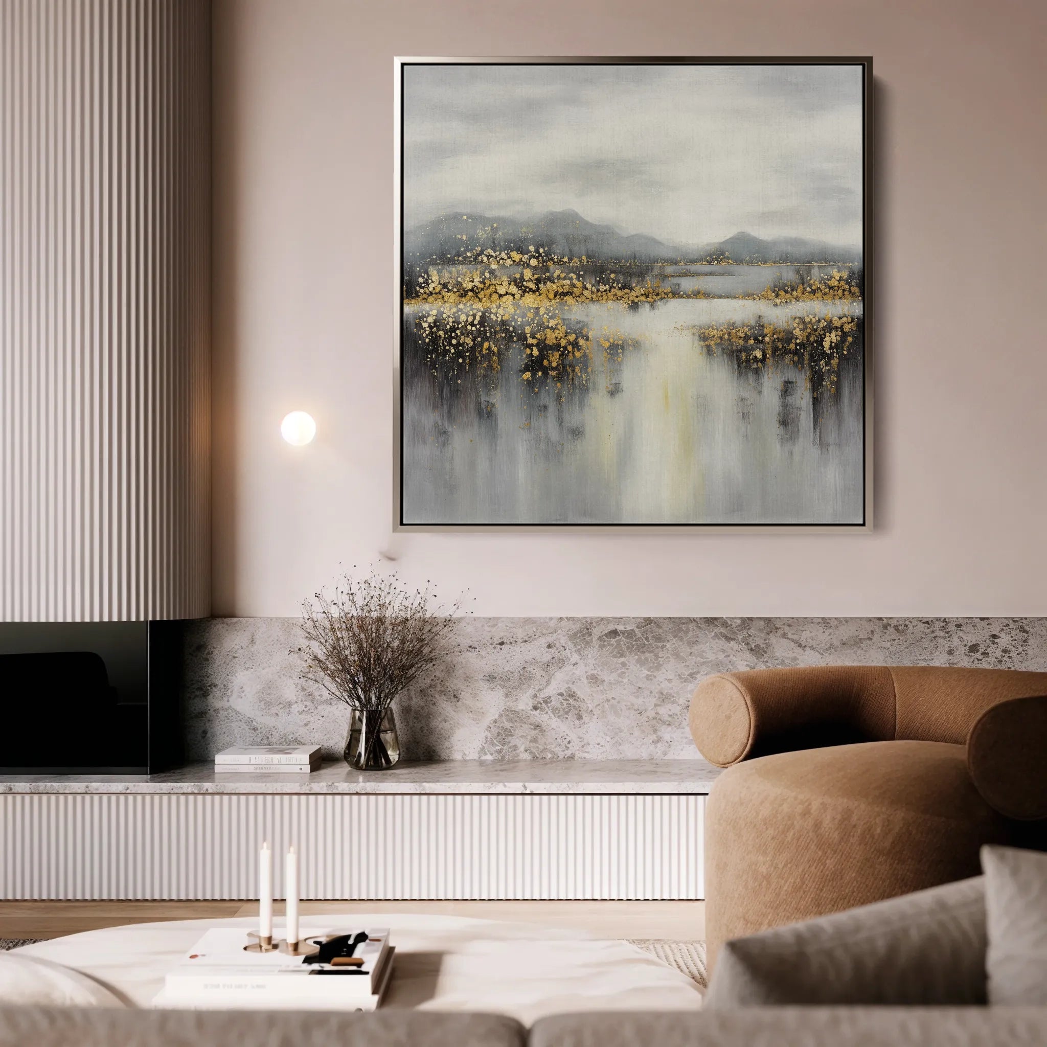 Abstract 821 Canvas Art 60 x 60 cm / Black