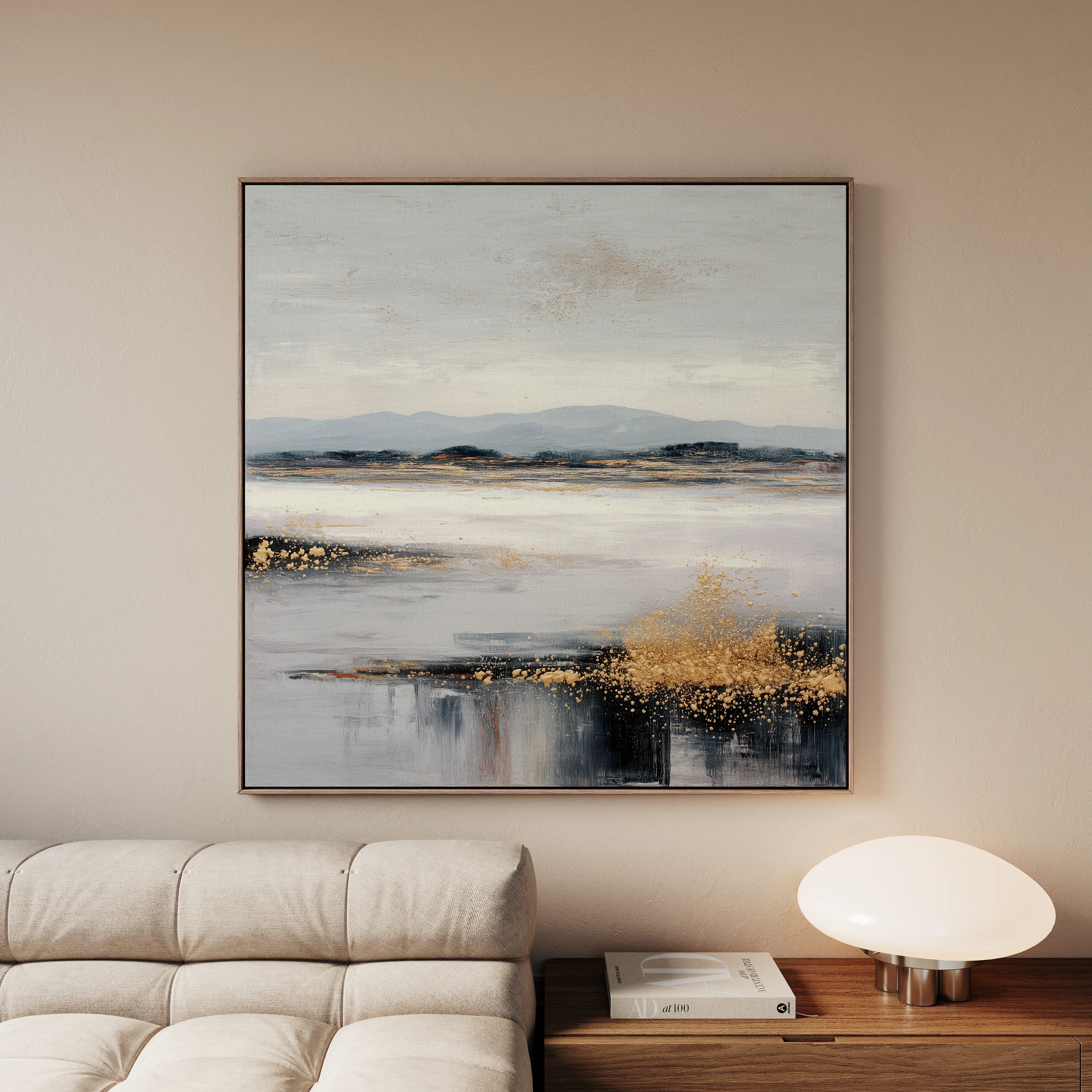 Abstract 822 Canvas Art 60 x 60 cm / Black