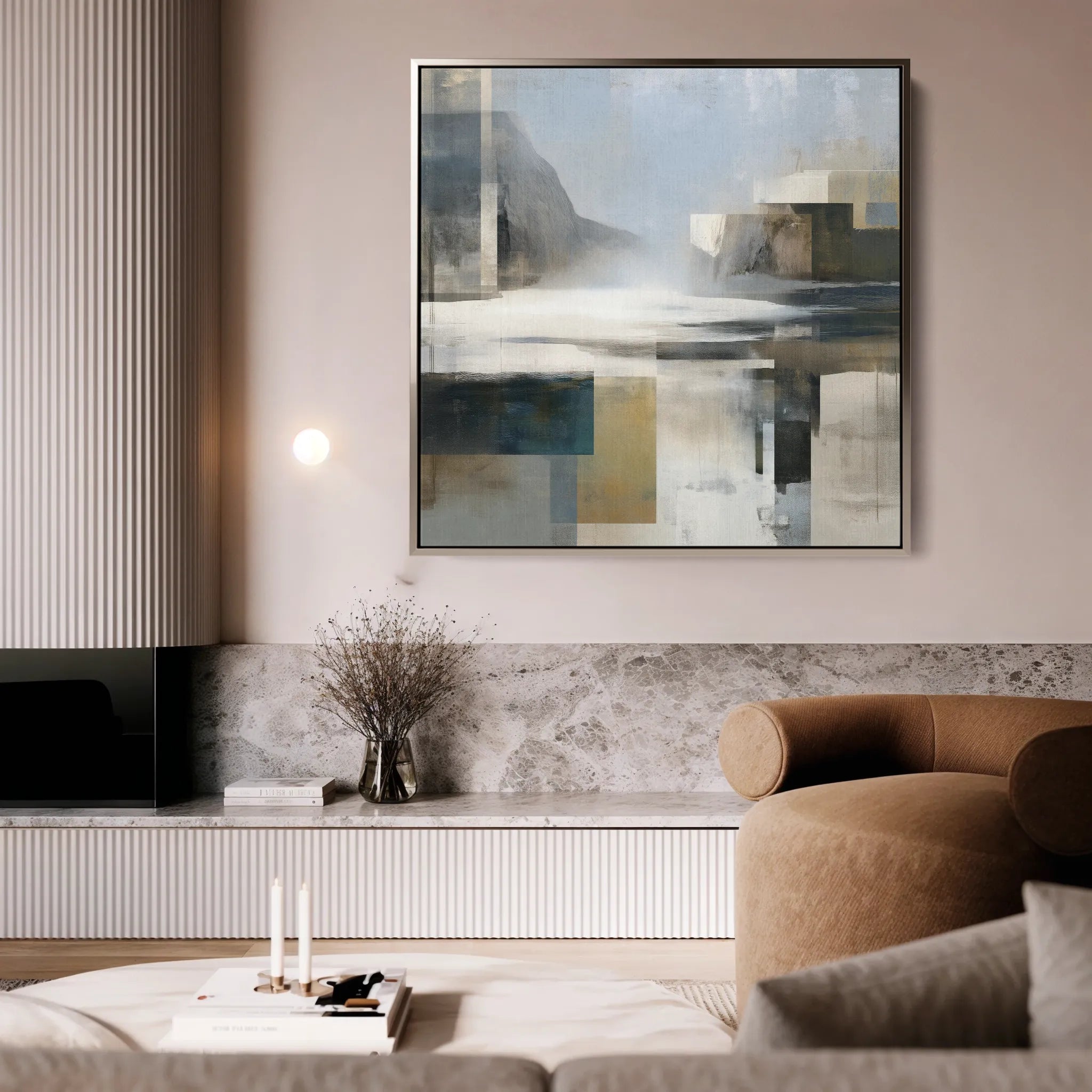 Abstract 823 Canvas Art 60 x 60 cm / Black