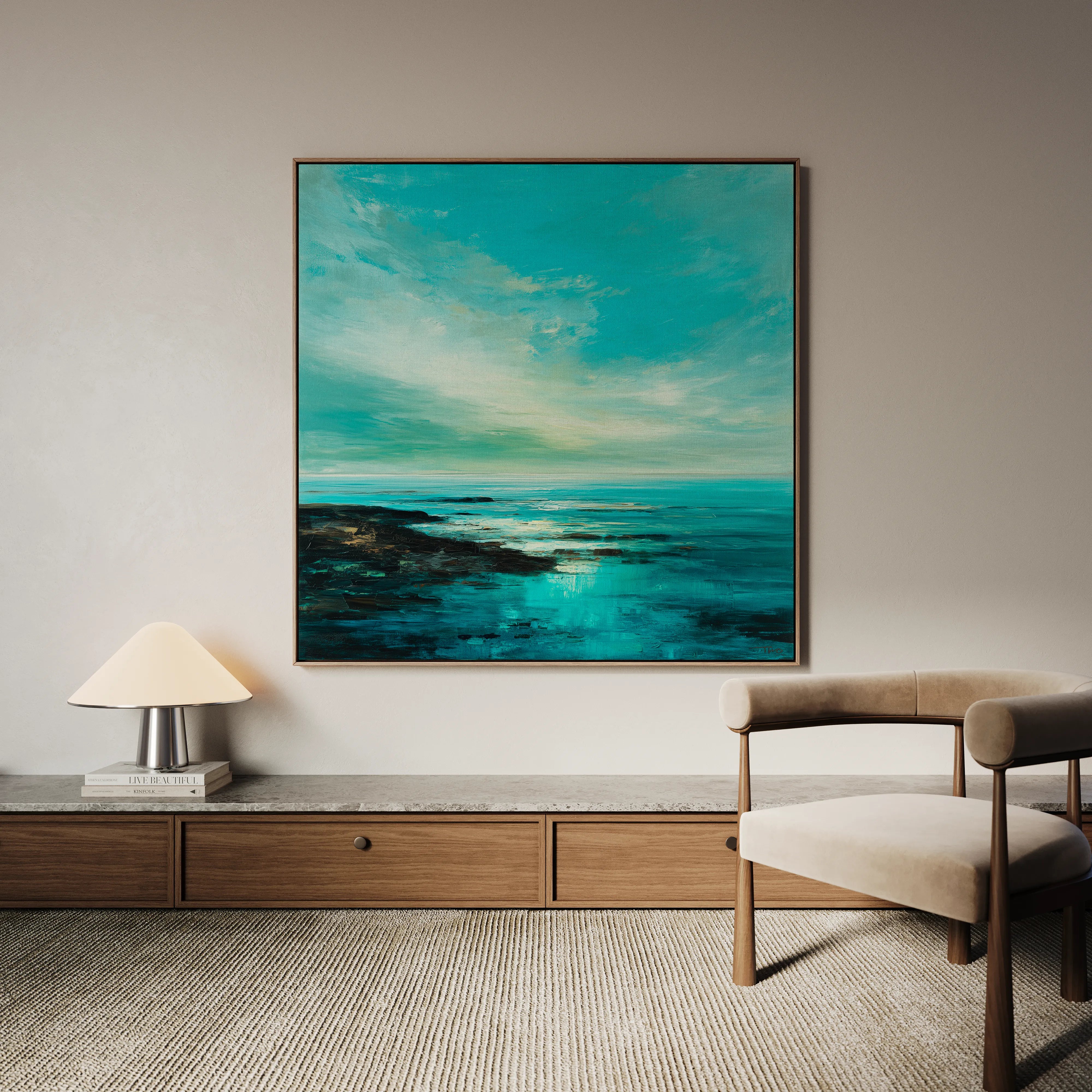 Abstract 824 Canvas Art 60 x 60 cm / Black