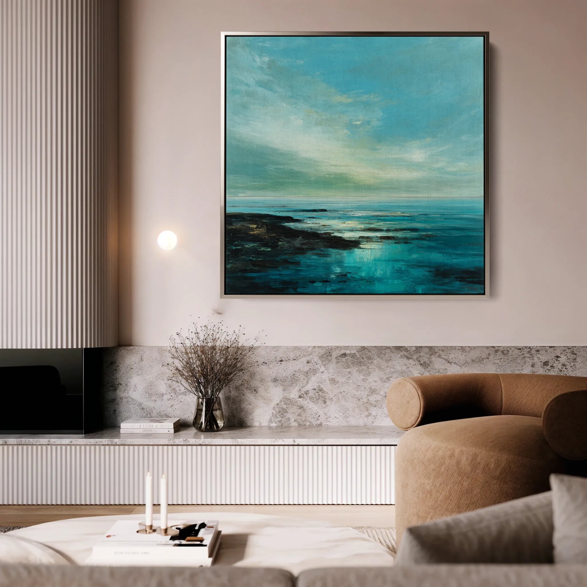 Abstract 824 Canvas Art 60 x 60 cm / Black