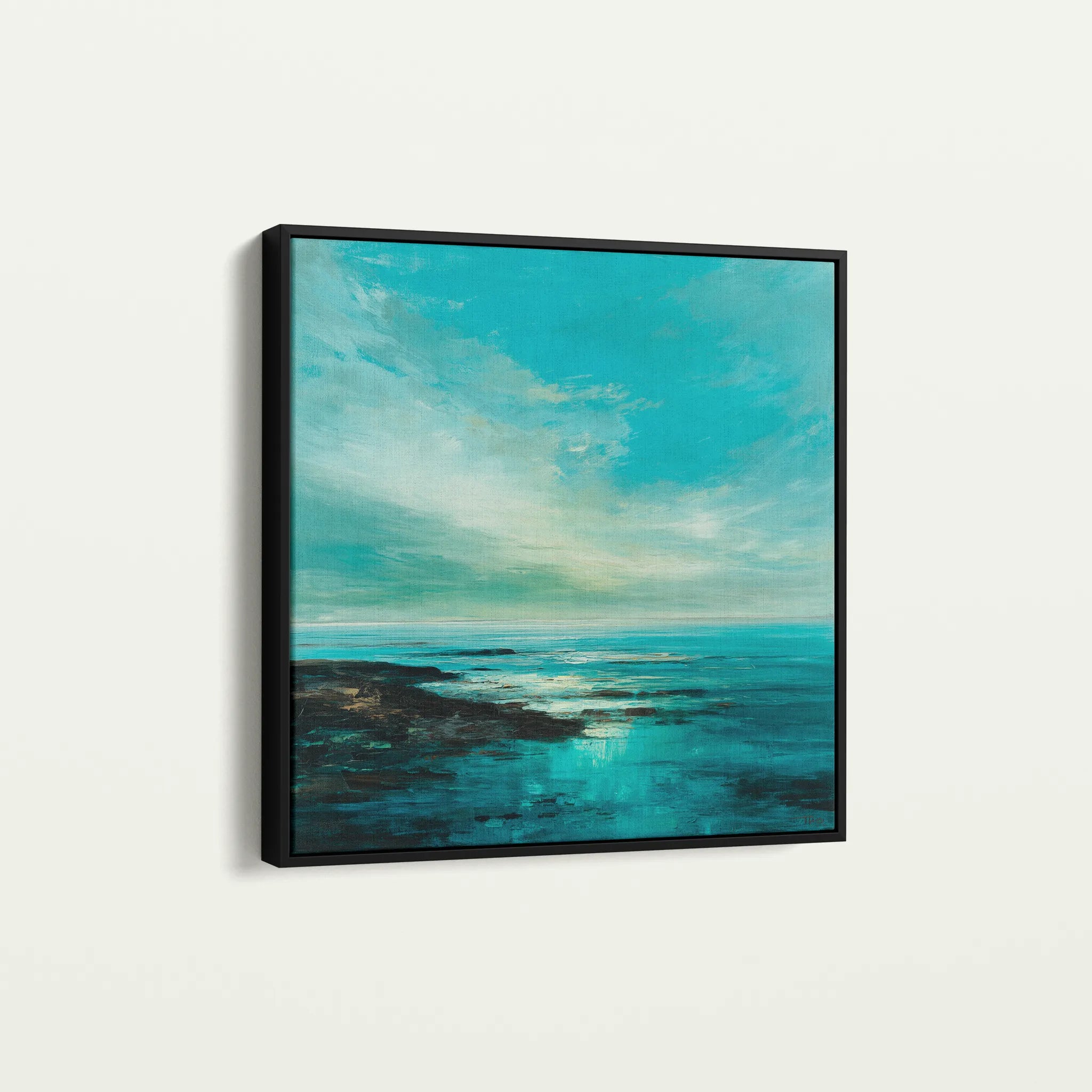 Abstract 824 Canvas Art 60 x 60 cm / Black